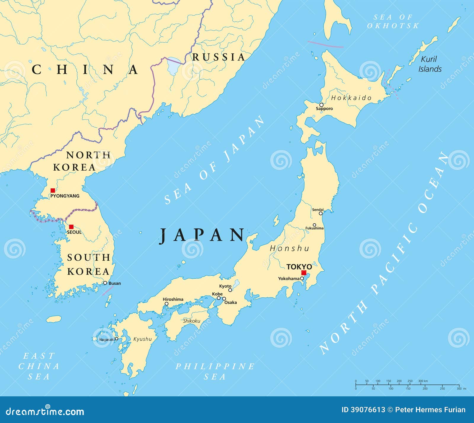 Карта Японии, Северной Кореи и Южной Кореи политическая Иллюстрация вектора- иллюстрации насчитывающей миролюбивый, пхеньян: 39076613