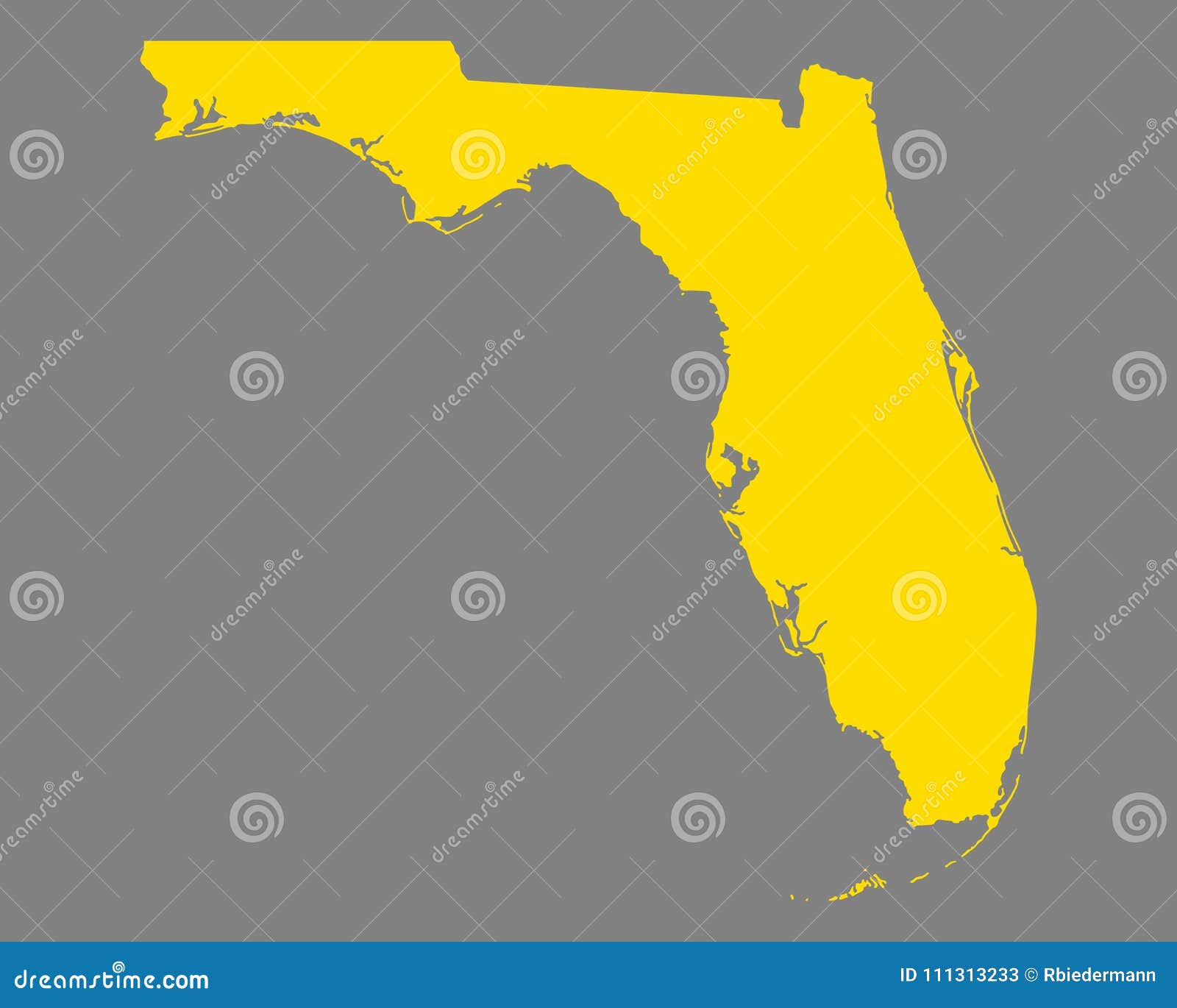 карта florida иллюстрация вектора. иллюстрации насчитывающей желтый