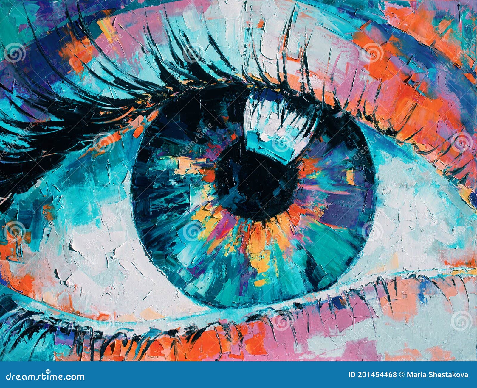 Картина маслом флюорита. Концептуальные абстрактное изображение глаза.  Концептуальный абстрактный взорвать масляная живопись и Иллюстрация штока -  иллюстрации насчитывающей природа, граффити: 201454468