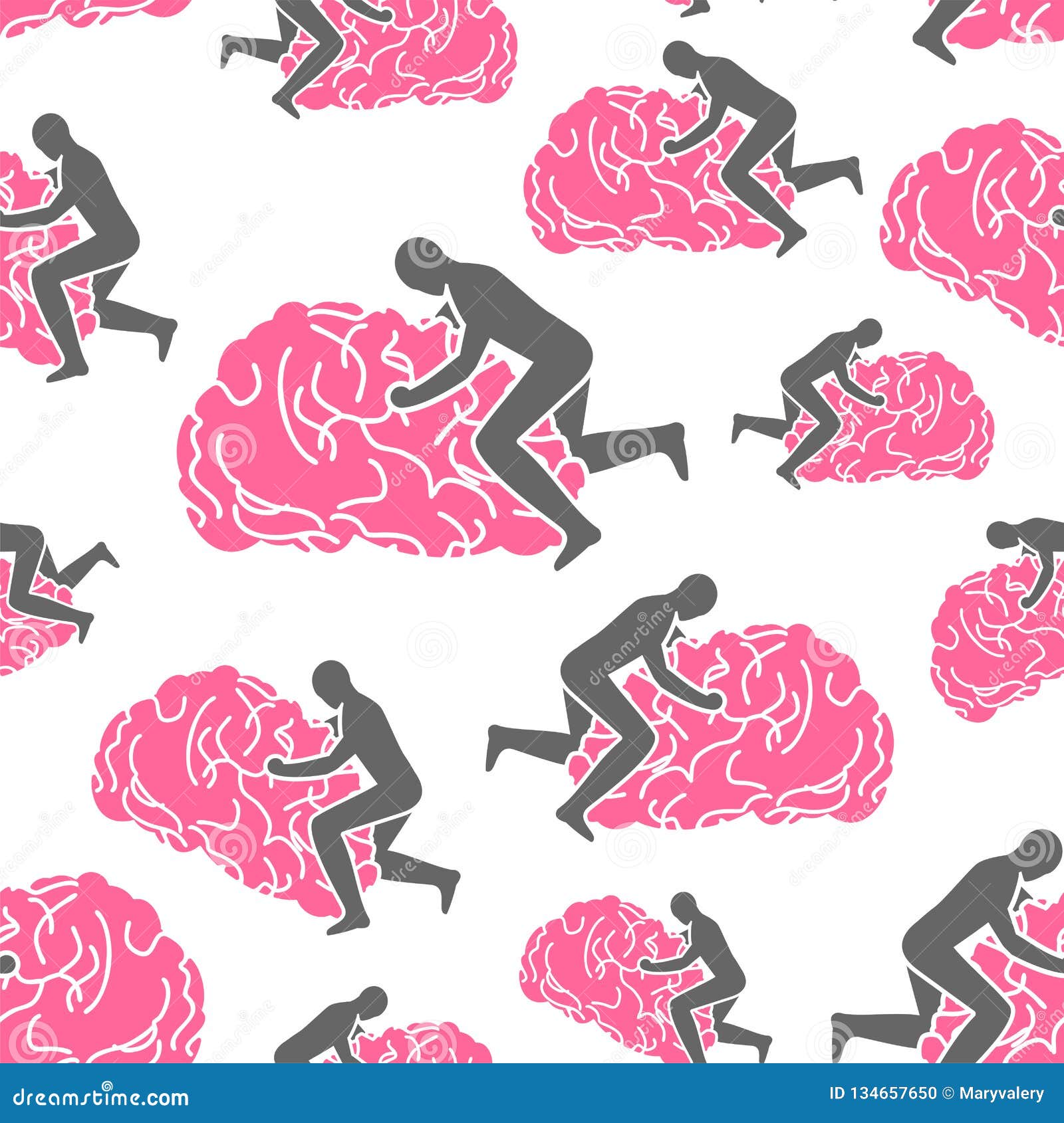 Картина мозга безшовная предпосылка мозгов Секс человека на Gyrus Иллюстрация вектора - иллюстрации насчитывающей обижайте, образование: 134657650