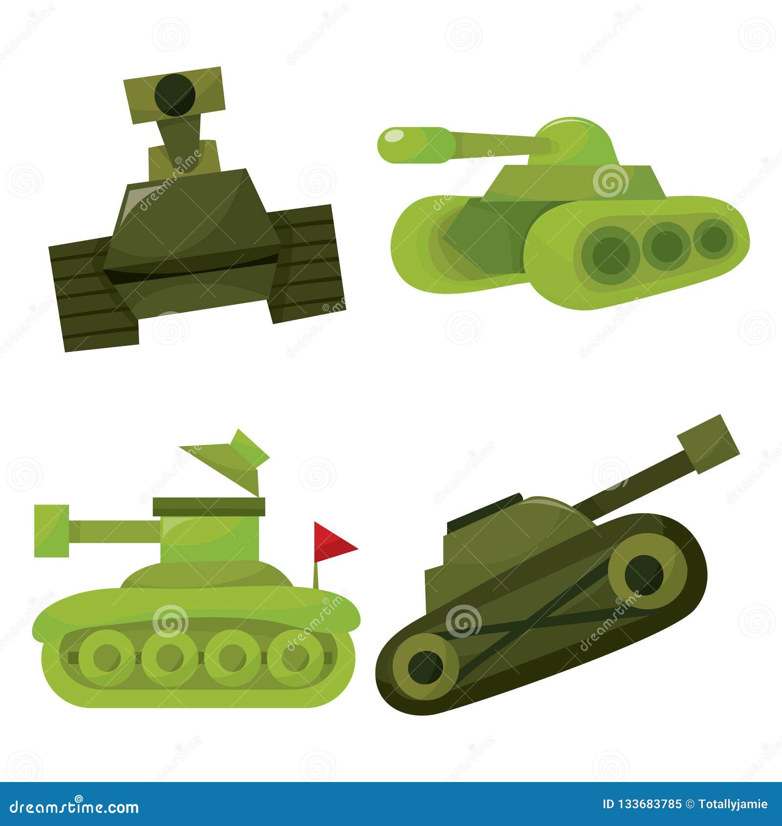 Картонные военные танки иллюстрация вектора. иллюстрации насчитывающей полк  - 133683785
