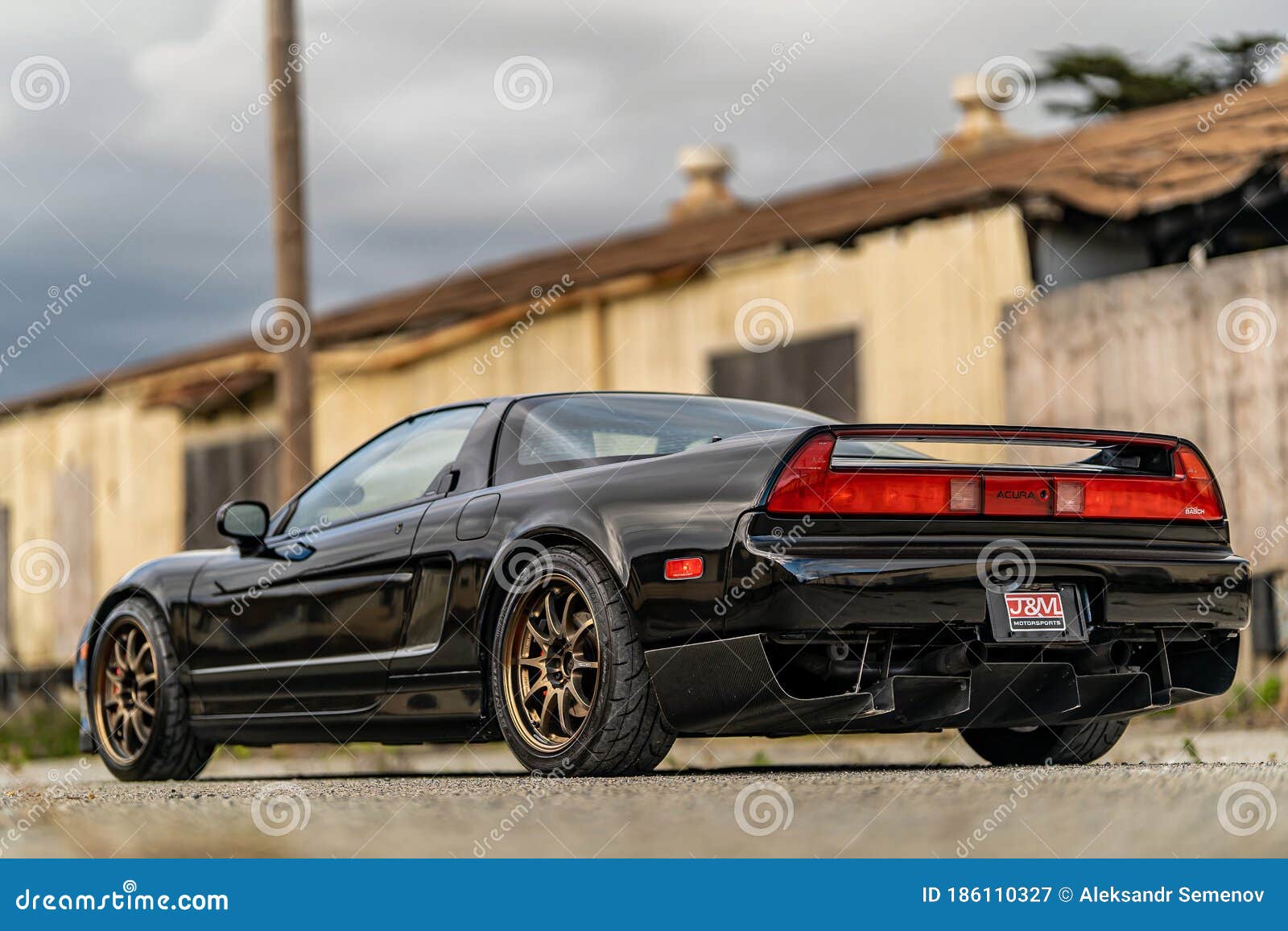 Klassicheskij Sportivnyj Avtomobil Na Pylnye Nsx 5speed 30l V6 0091 Acura Dorogi 1991 Chernyj Redakcionnoe Fotografiya Izobrazhenie Naschityvayushej Roskosh Autopsii