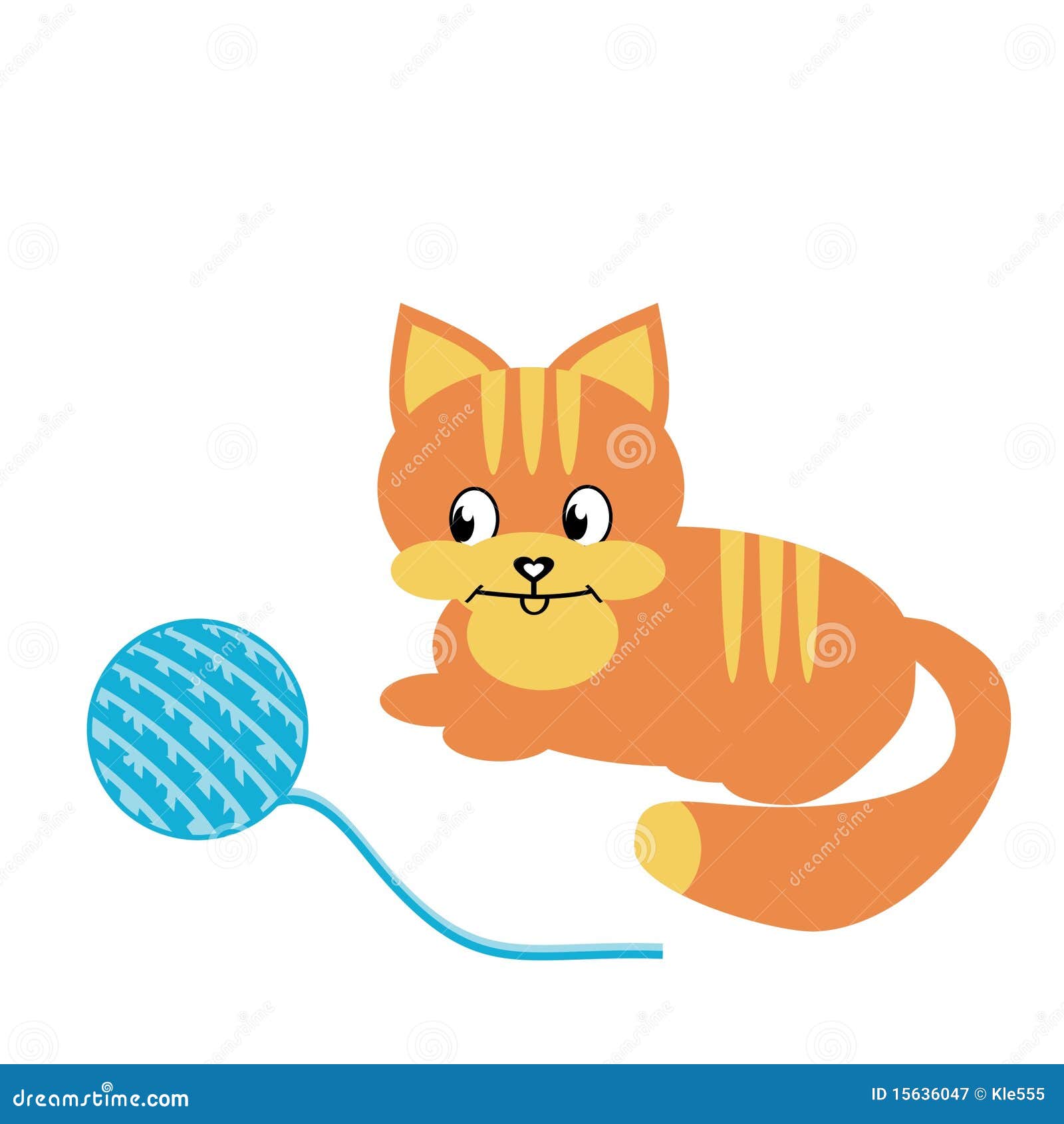 Котенок играет с клубком