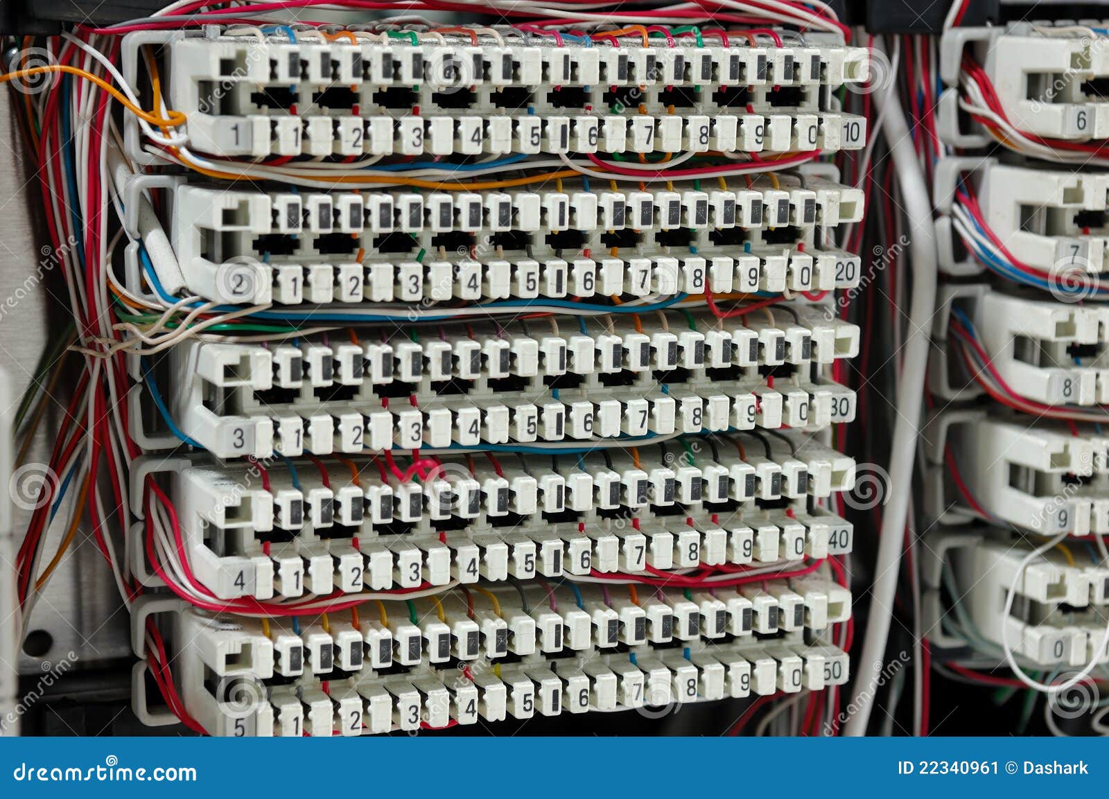 Коммутатор телефона с проводами Стоковое Изображение - изображение  насчитывающей заплата, пары: 22340961