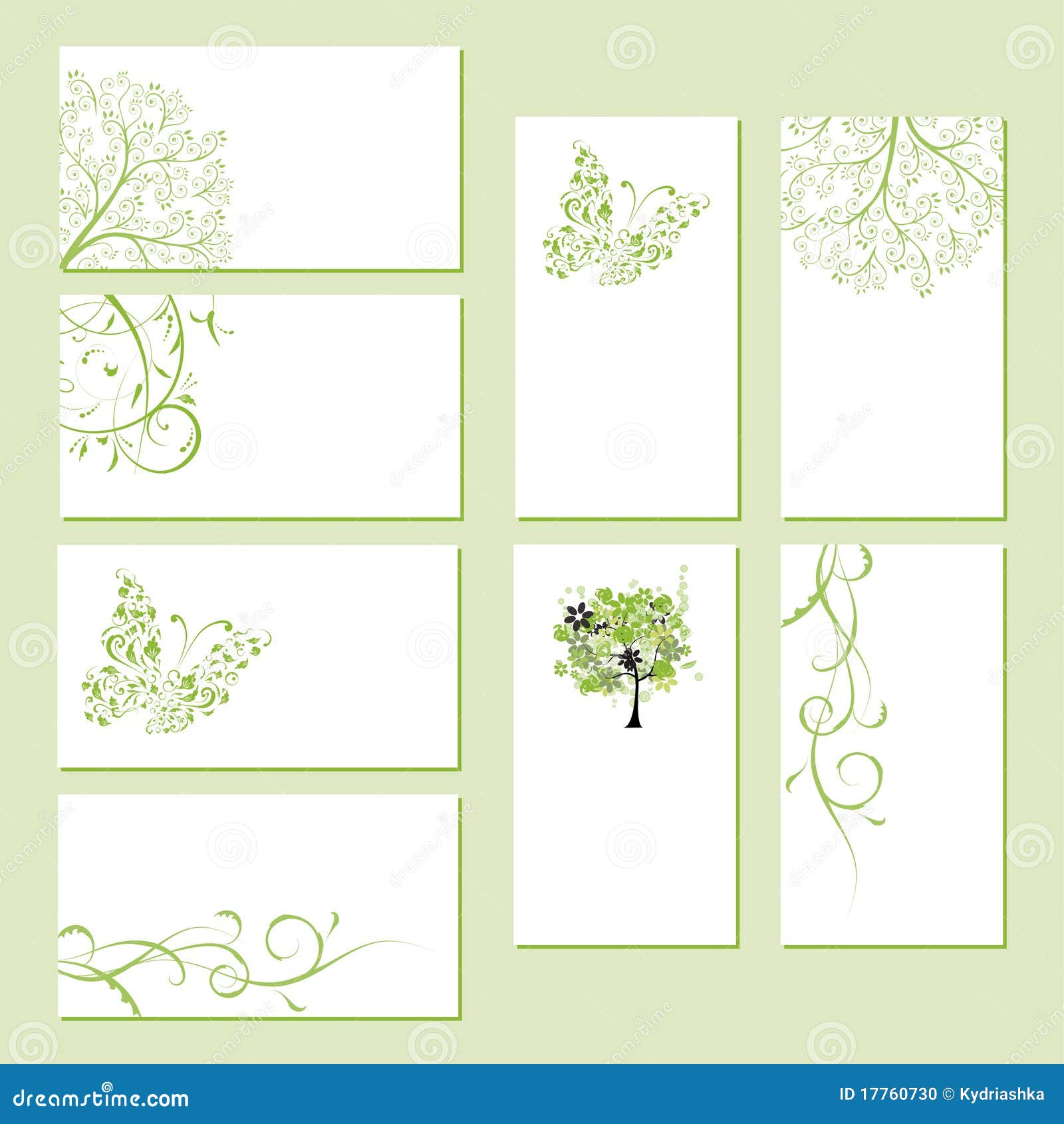 Random Circle Background Business Card Template Design Set Stock Vector - Illust