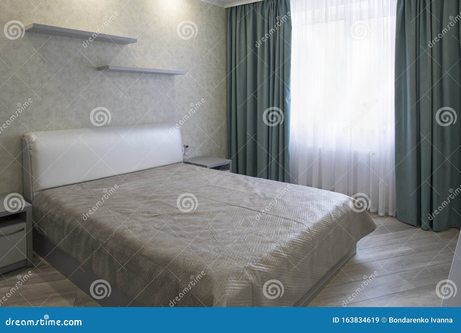 Спальня Серым Полом Фото