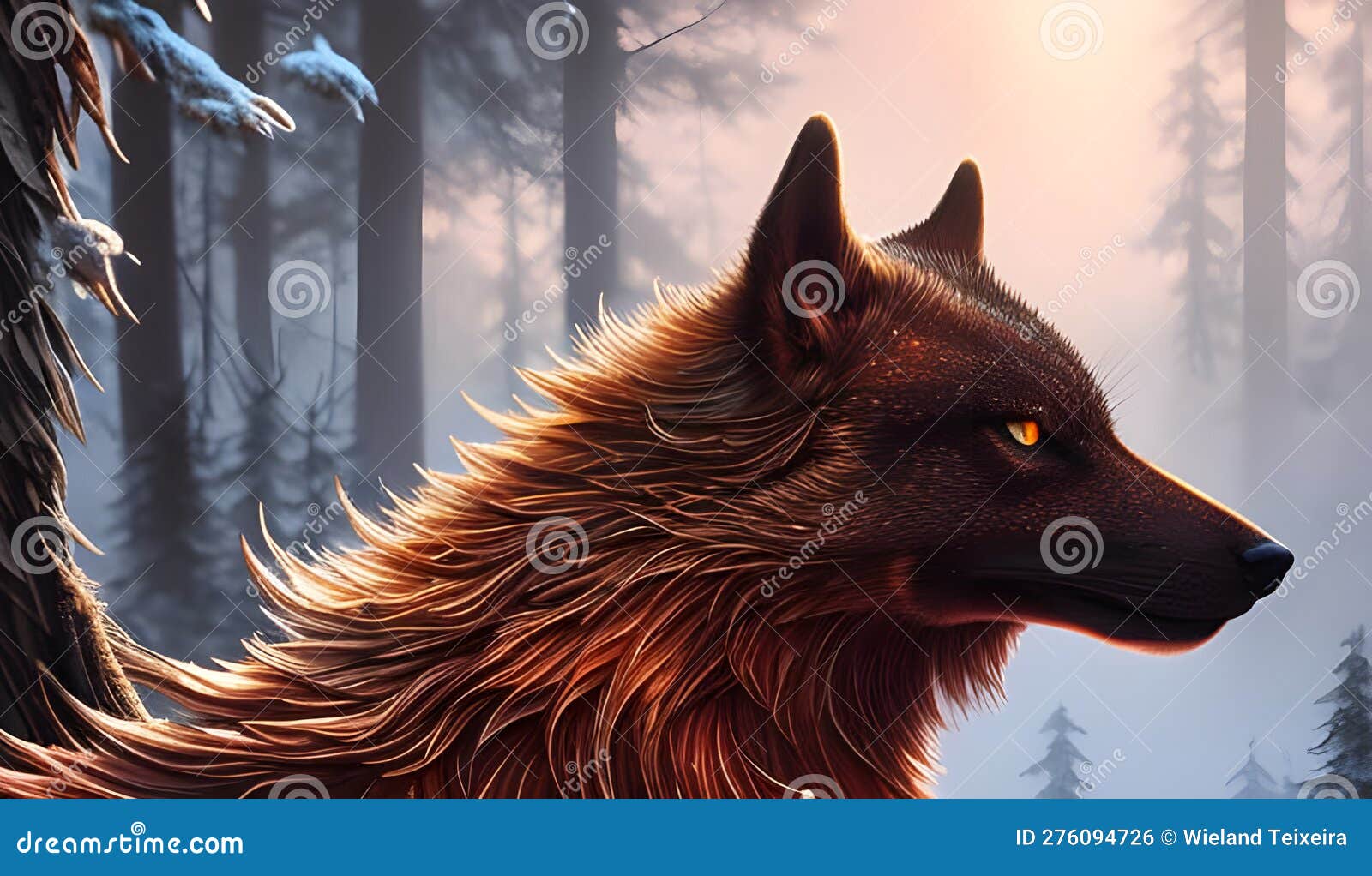 Коричневый волк