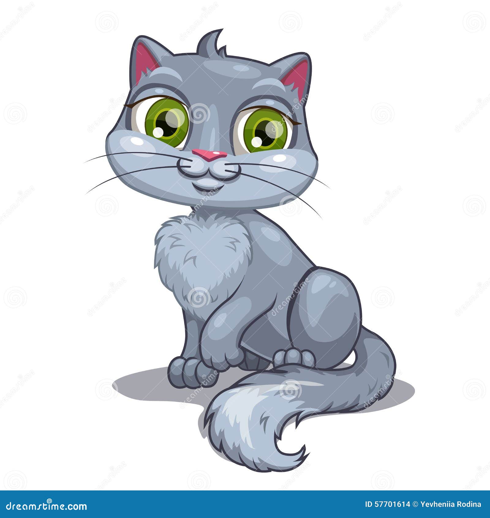 Мультяшный кот на белом фоне