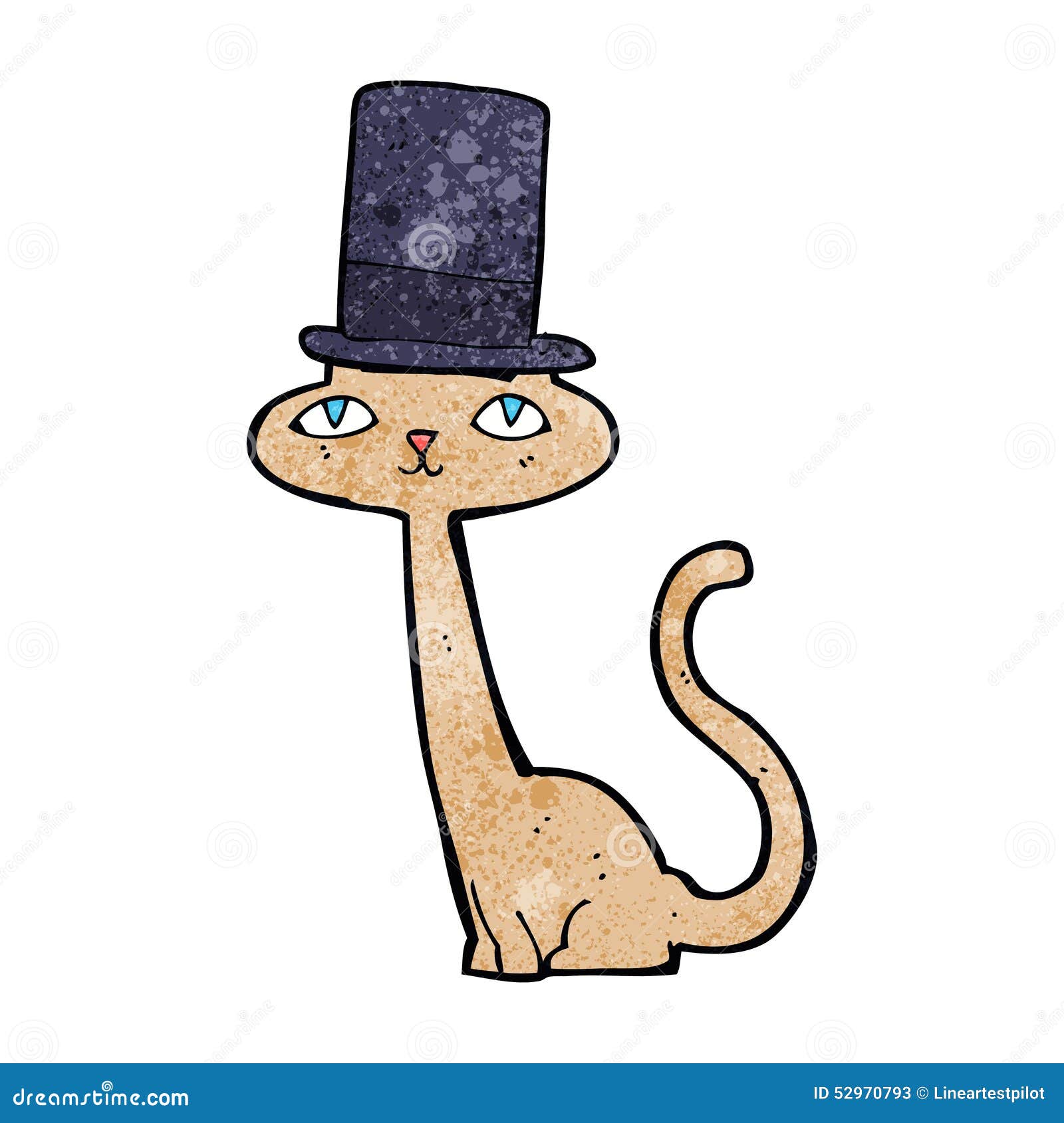 Кот под шляпой рисунок