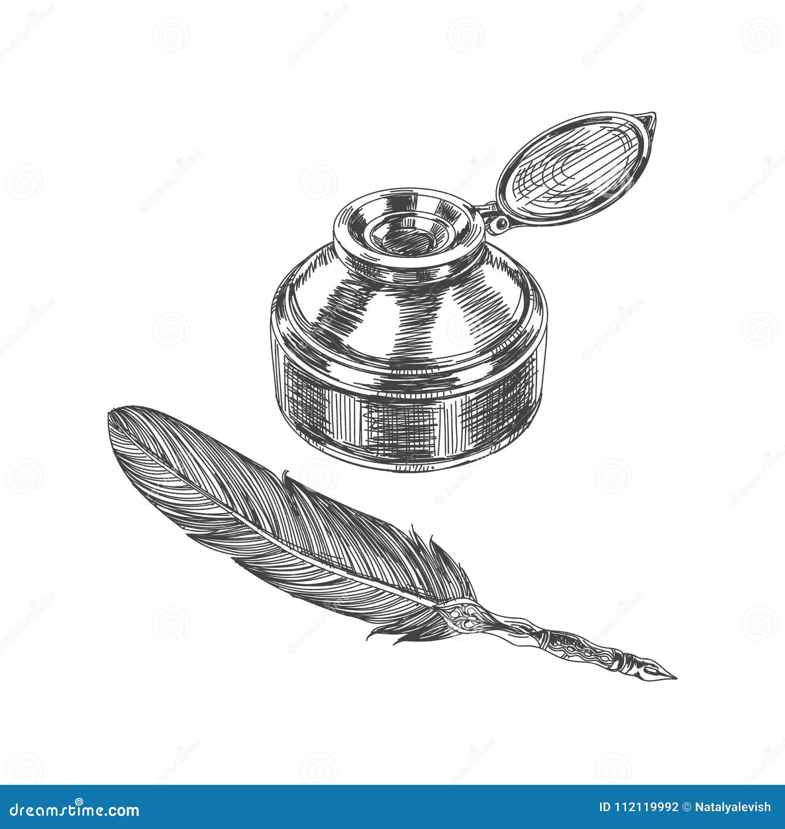 Чернильница рисунок