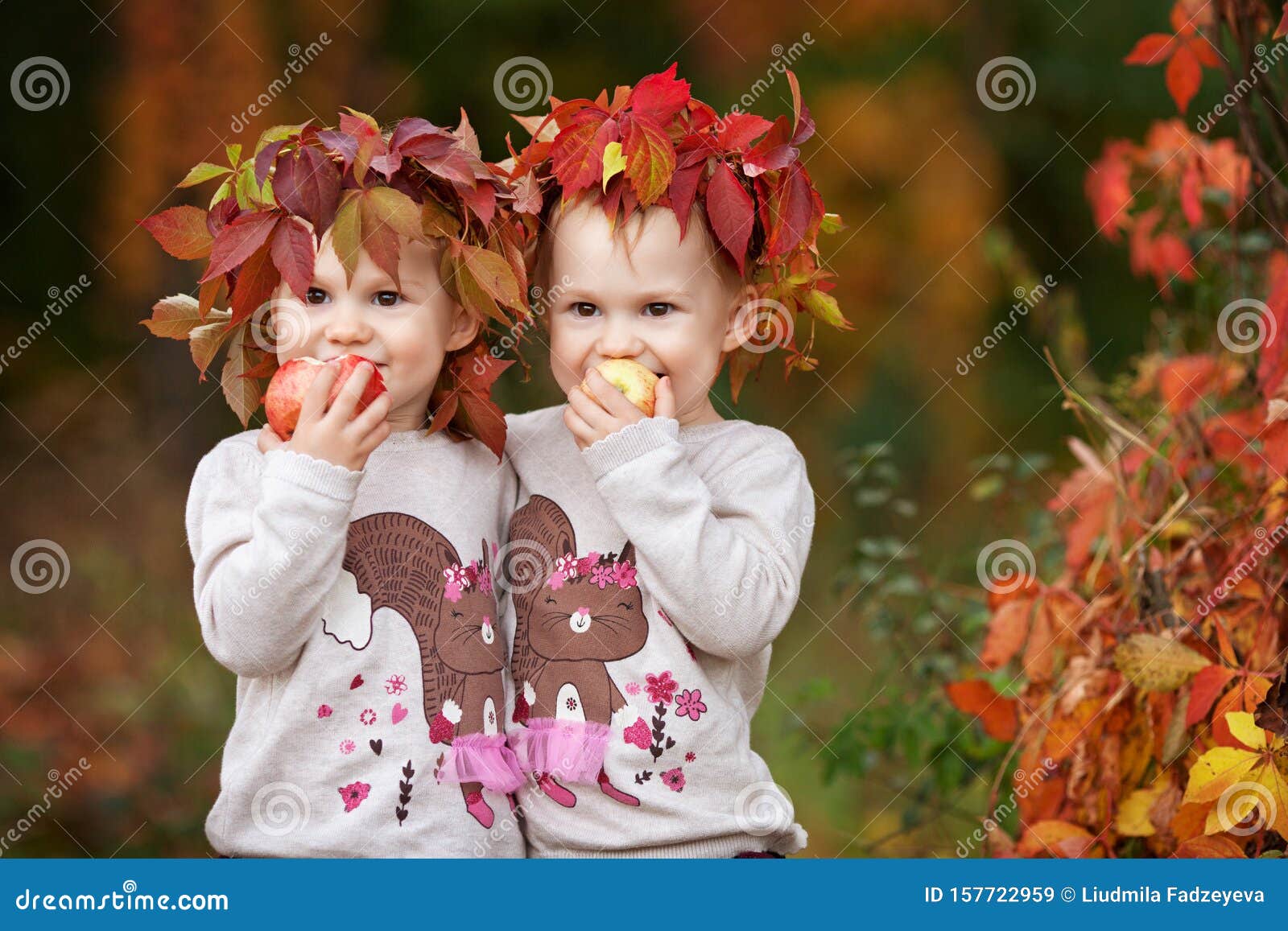 Фото Детей С Яблоками Осень