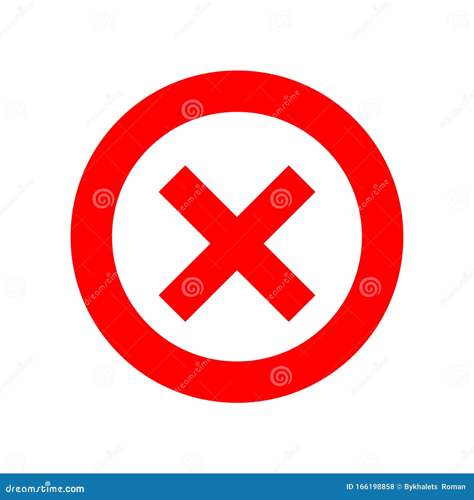 Знак красный круг с крестом