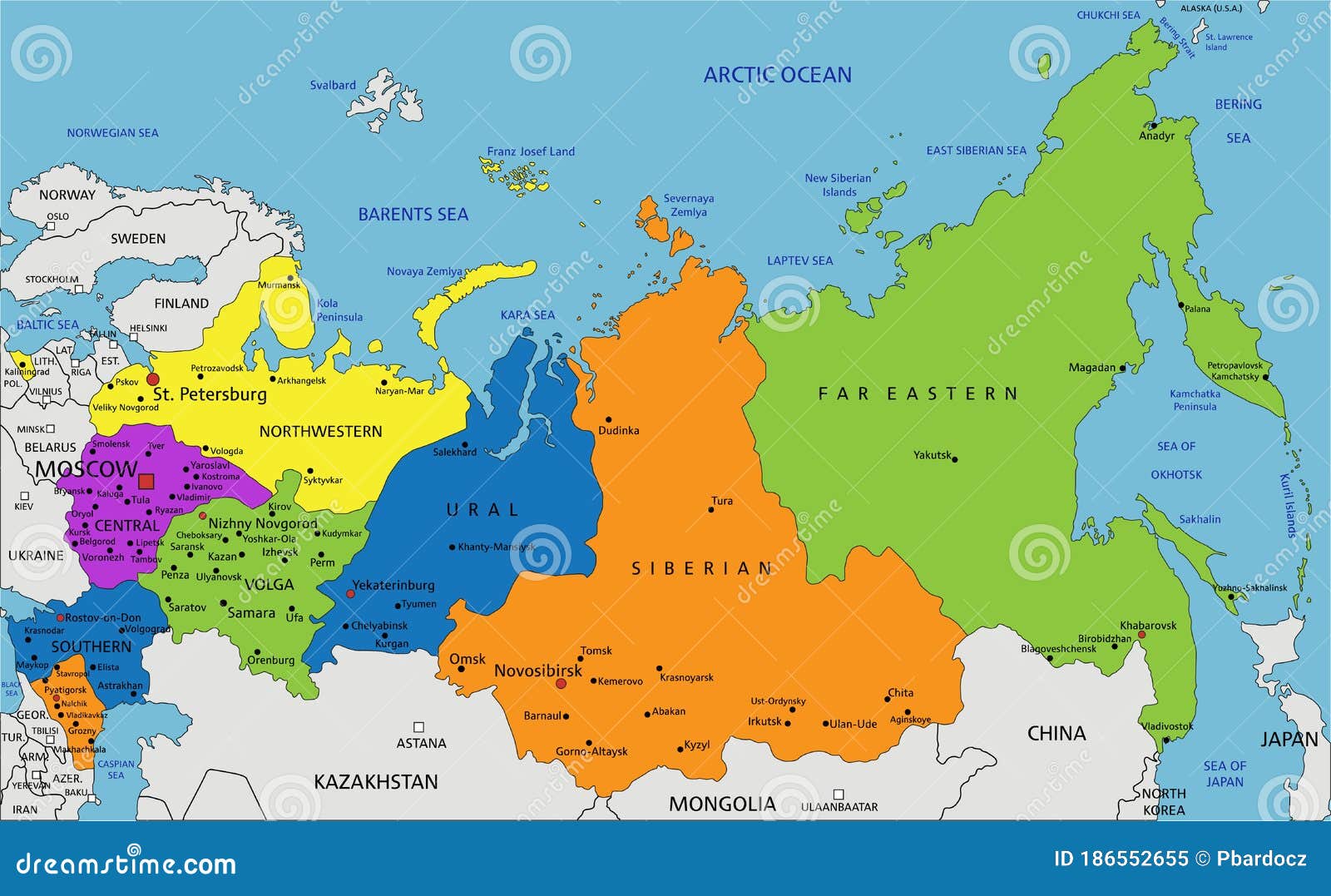 Красочная политическая карта России с назначенными четко разделеннымислоями. Иллюстрация вектора - иллюстрации насчитывающей зеленый, слои:186552655
