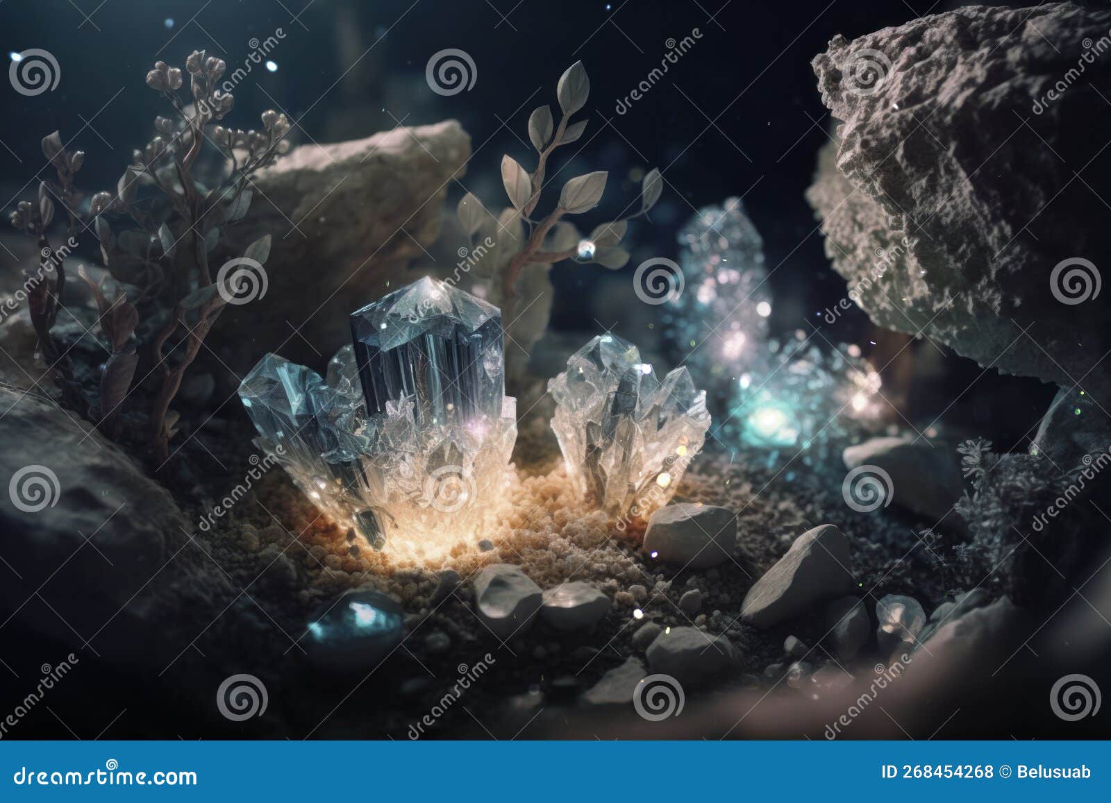 красочные кристаллы пещеры мистические драгоценные обои Иллюстрация штока -  иллюстрации насчитывающей излечивать, конспектов: 268454268