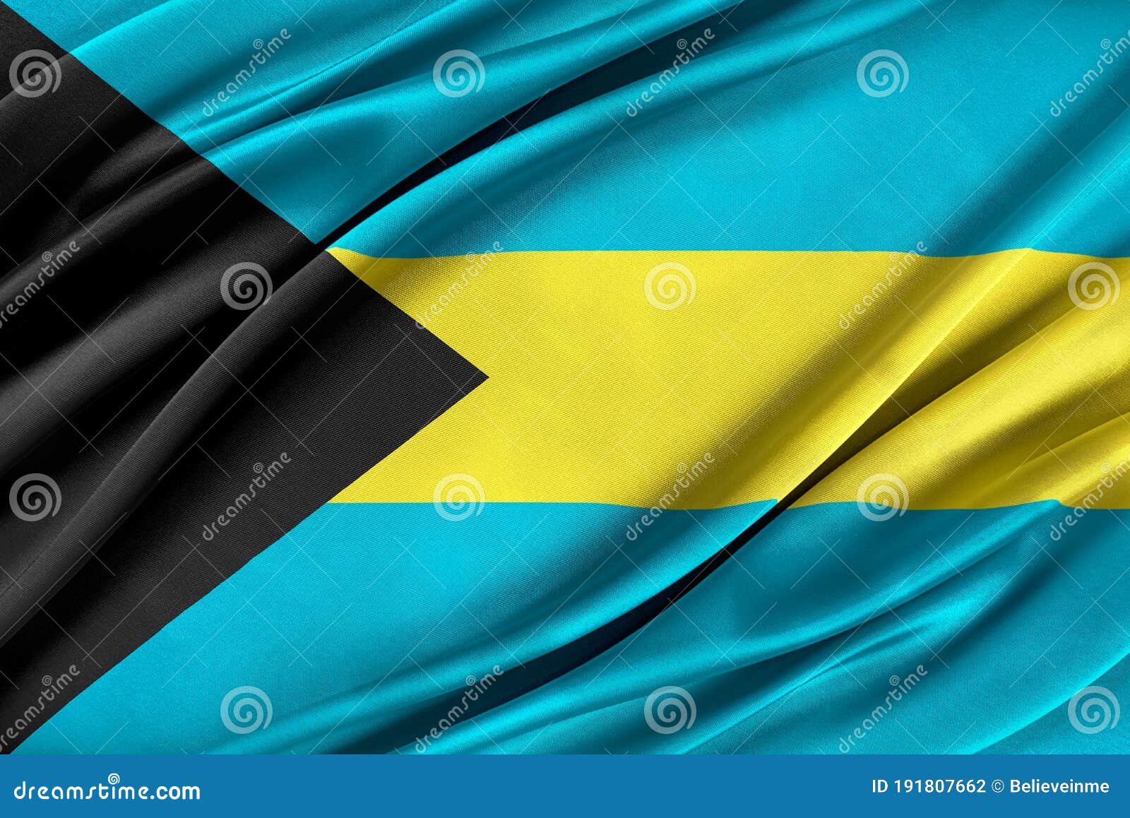Флаг Багамских Островов Фото