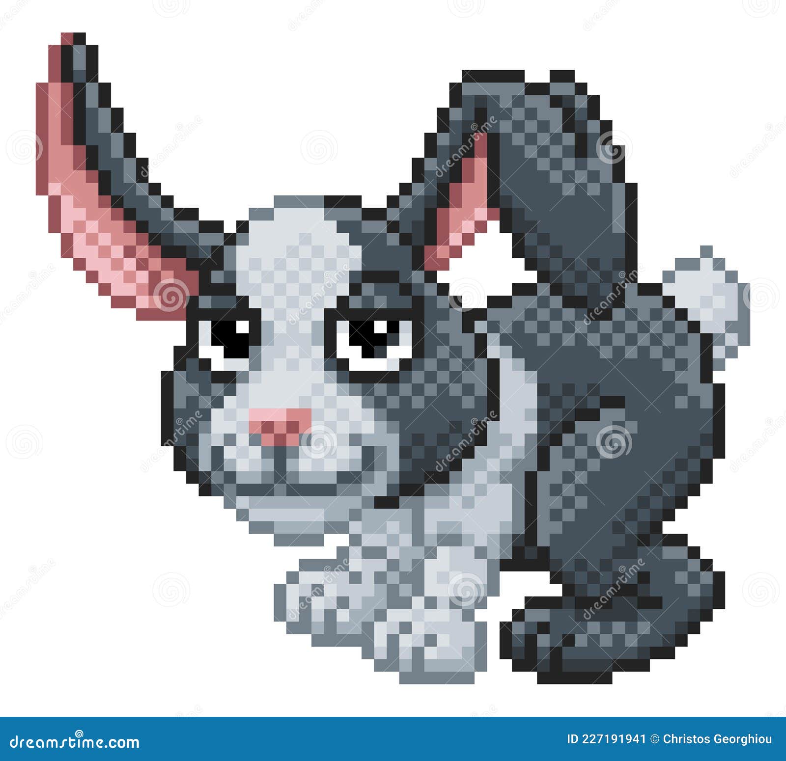 кролик пиксель искусство животное ретро видео игра мультфильм Иллюстрация  вектора - иллюстрации насчитывающей мило, видео: 227191941