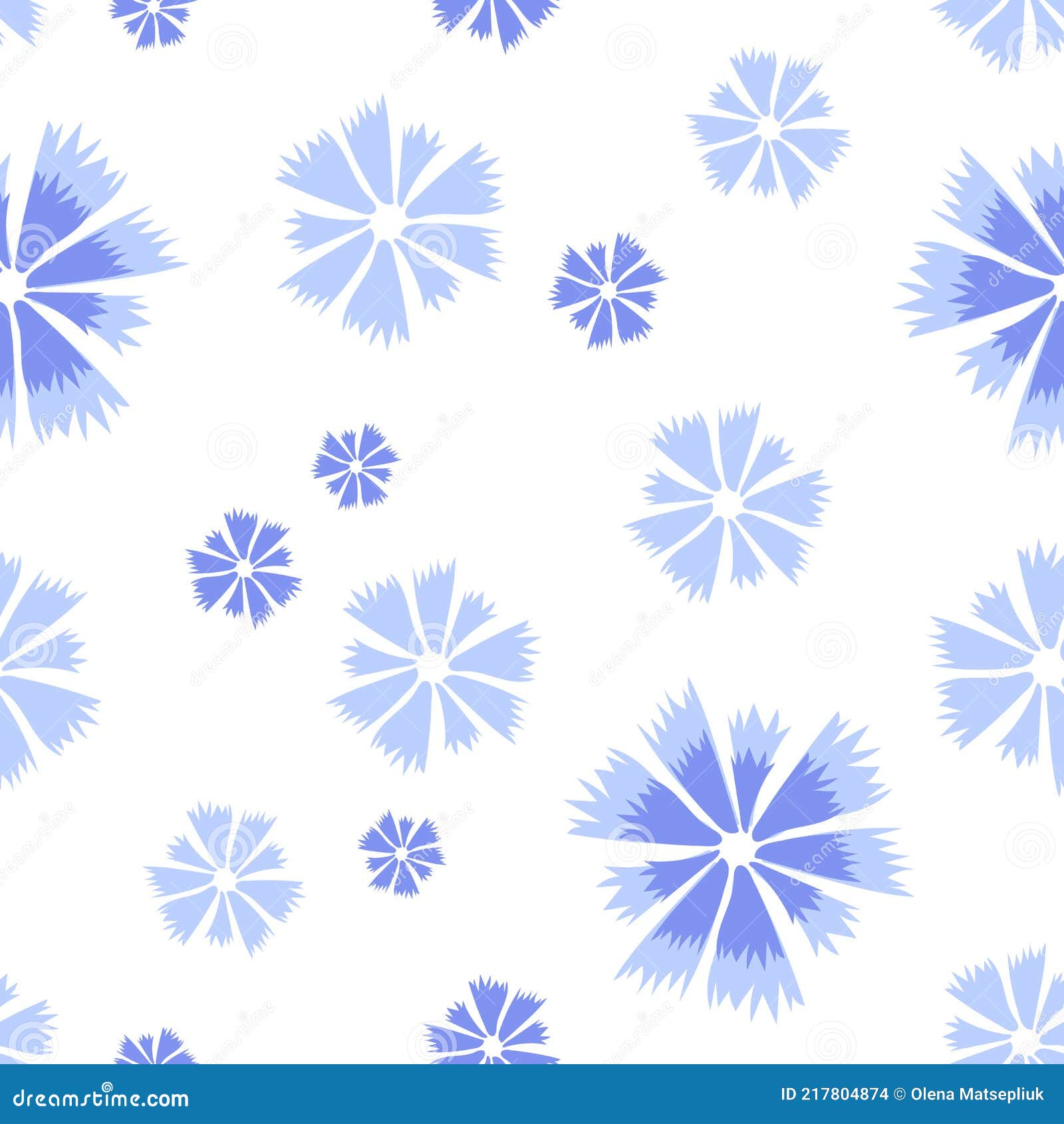 кукурузный бесшовный узор синих цветов абстрактный векторный цветочный  принт. бесшовный простой синий узор из металла Иллюстрация вектора -  иллюстрации насчитывающей минимализм, художничества: 217804874