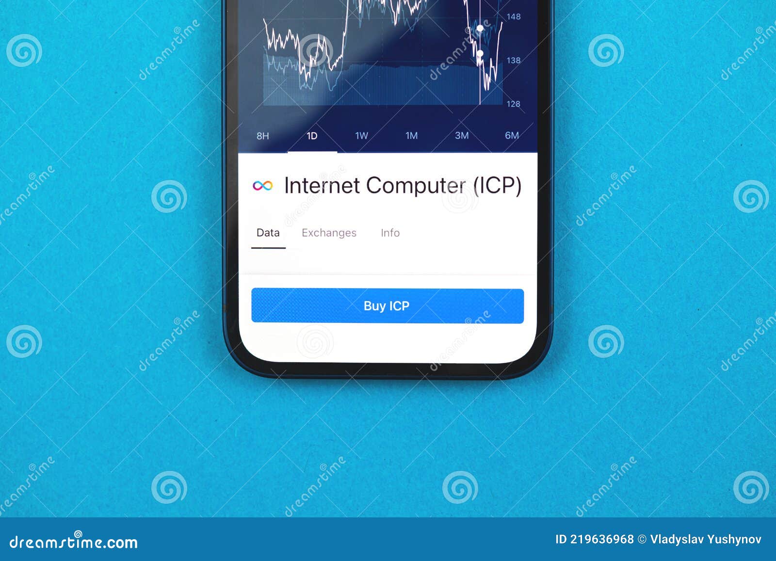 купить интернет компьютер Icp криптовалюта мобильный телефон приложение с  кнопочной концепции онлайн торговля инвестиции и обмен Стоковое Фото -  изображение насчитывающей монетка, дело: 219636968