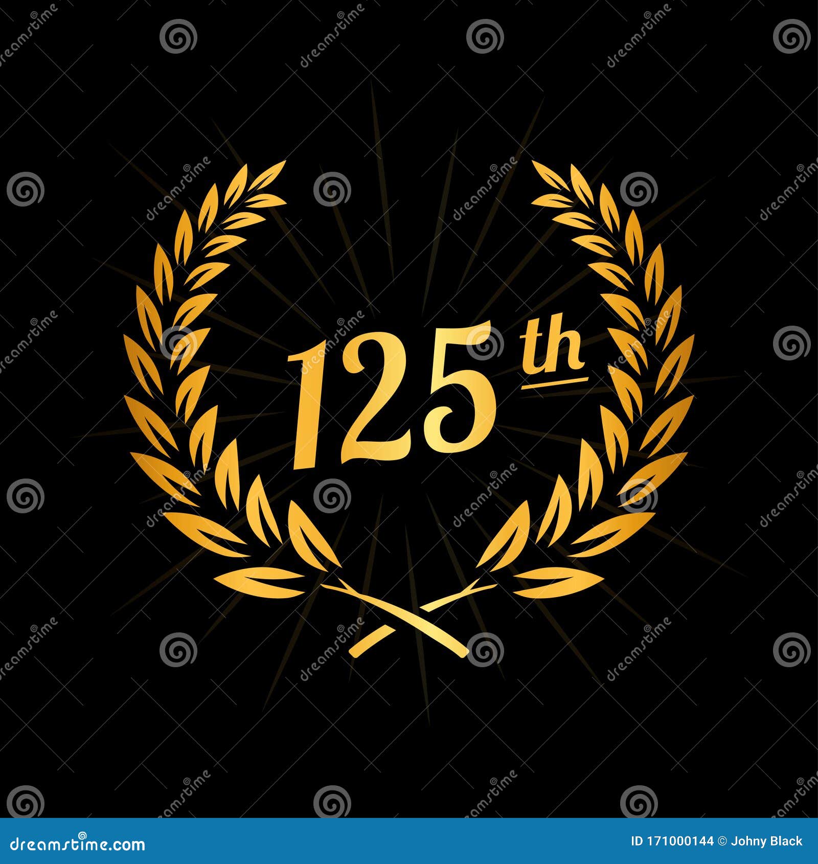 125 Лет логотип дизайн празднования годовщины 125th годовщины ...