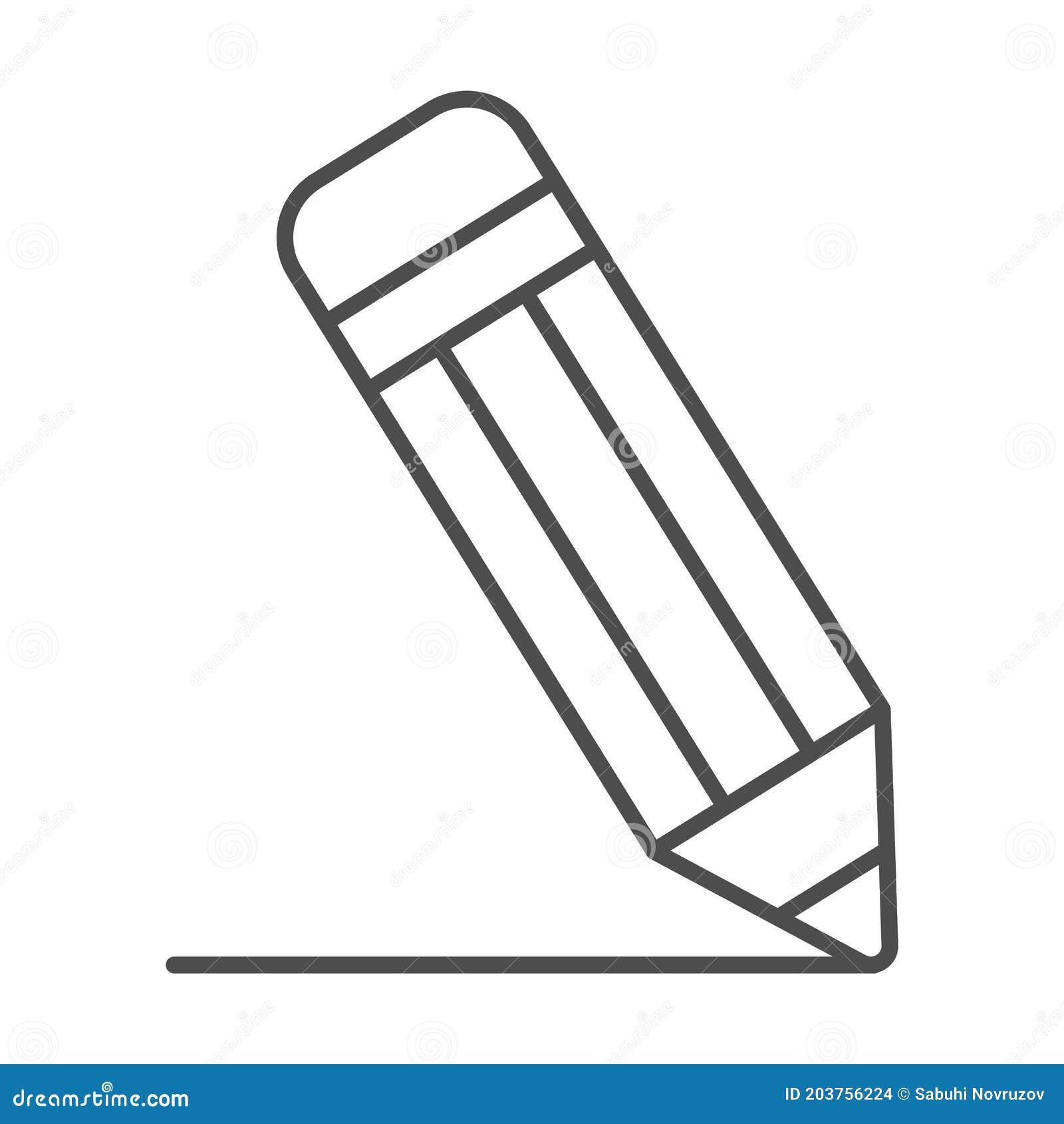 Линия линия знак карандаша тонкая рисунка карандаша концепции школы значка  на белом фоне карандашом со значком полос в плане Иллюстрация вектора -  иллюстрации насчитывающей изолировано, логос: 203756224