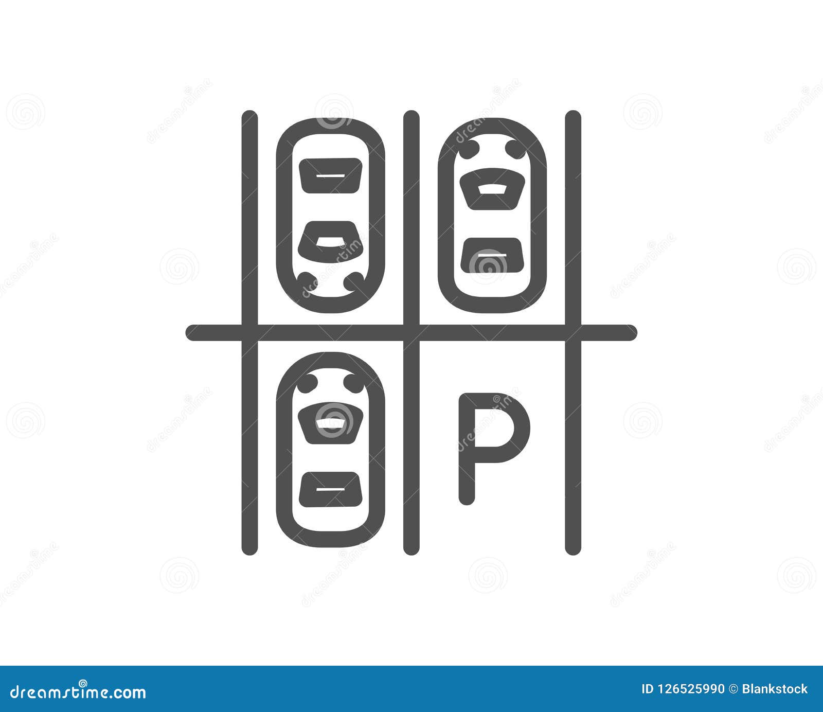 Линия значок места для парковки показанная принципиальная схема автомобиля  имеет оплащенный деньгами билет знака парка вы ваши ве Иллюстрация вектора  - иллюстрации насчитывающей гараж, приложение: 126525990