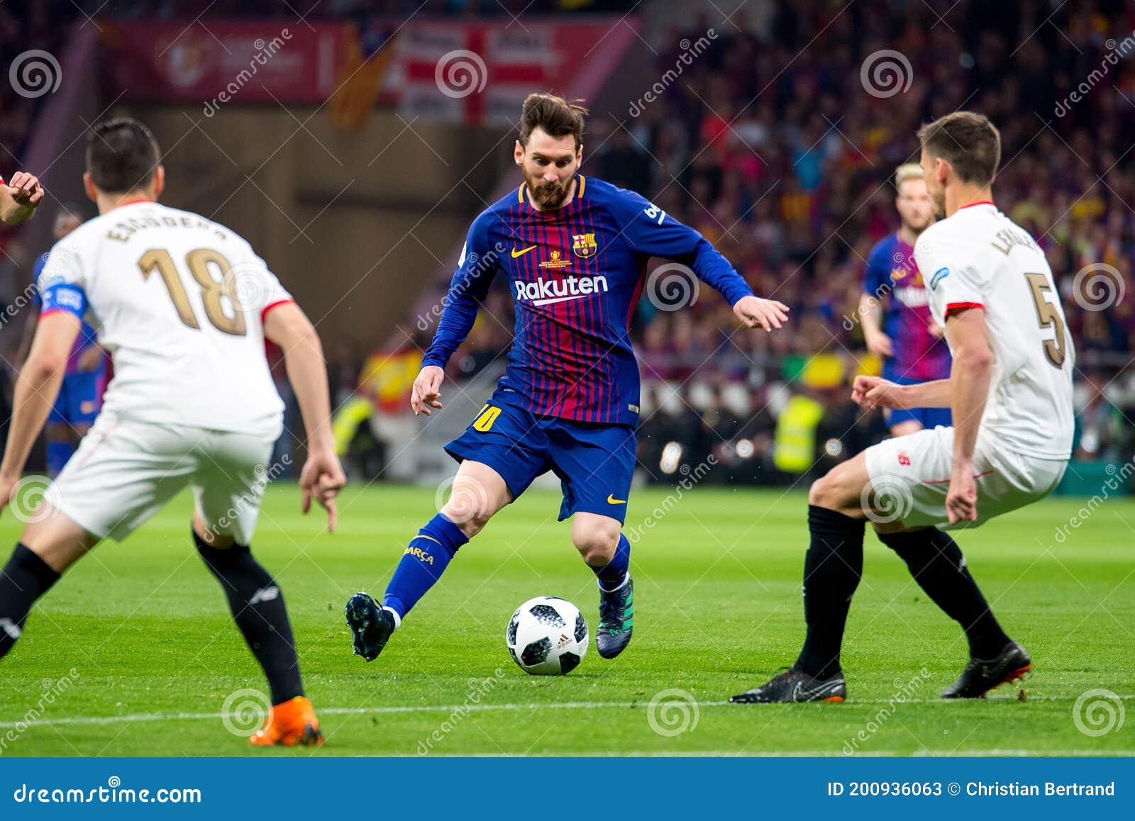 Лионель Месси Играет В Финале Copa Del Rey Sevilla И Между Фк.