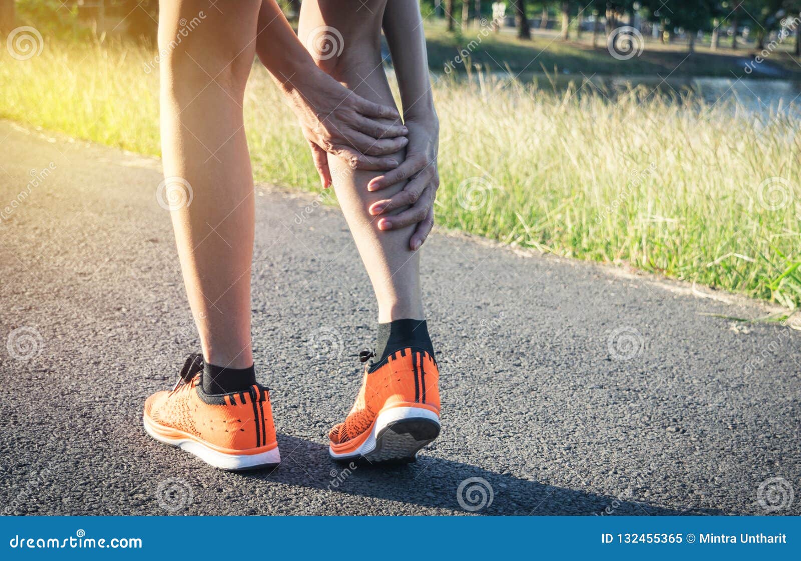 Bad leg. Cramps of the Calf muscles,. Contraction of the Calf muscles when Climbing on the Toes.