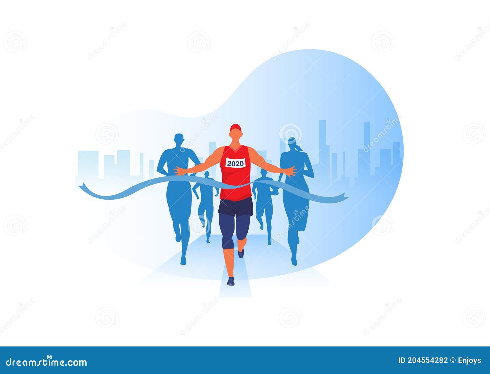 Люди, работающие с одеждой векторе дизайна фона города группы спортивных  событий в легкой атлетике гонки марафона бега Иллюстрация вектора -  иллюстрации насчитывающей марафон, плакат: 204554282