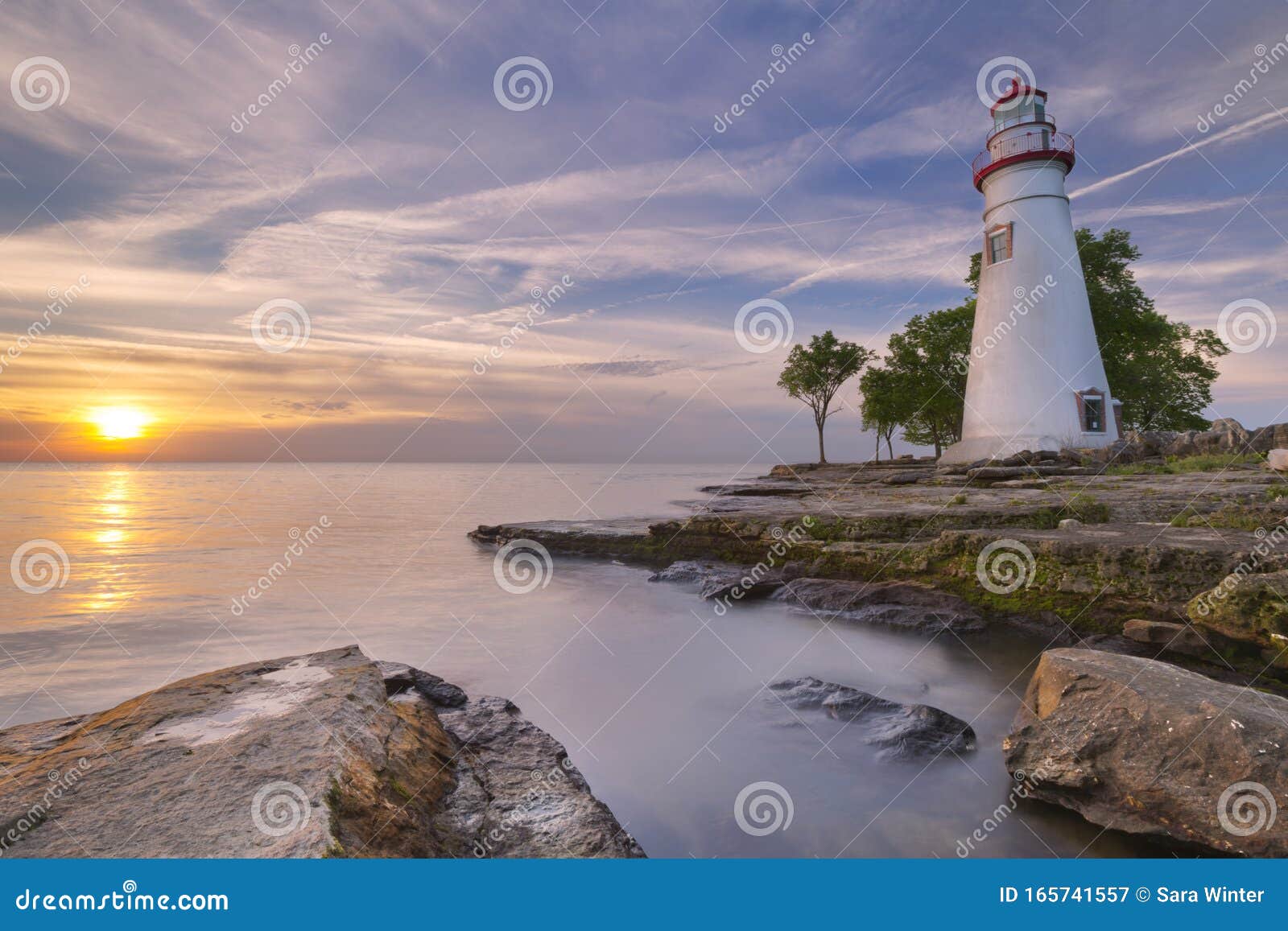 Great Lakes Marblehead Lighthouse on Lake Erie