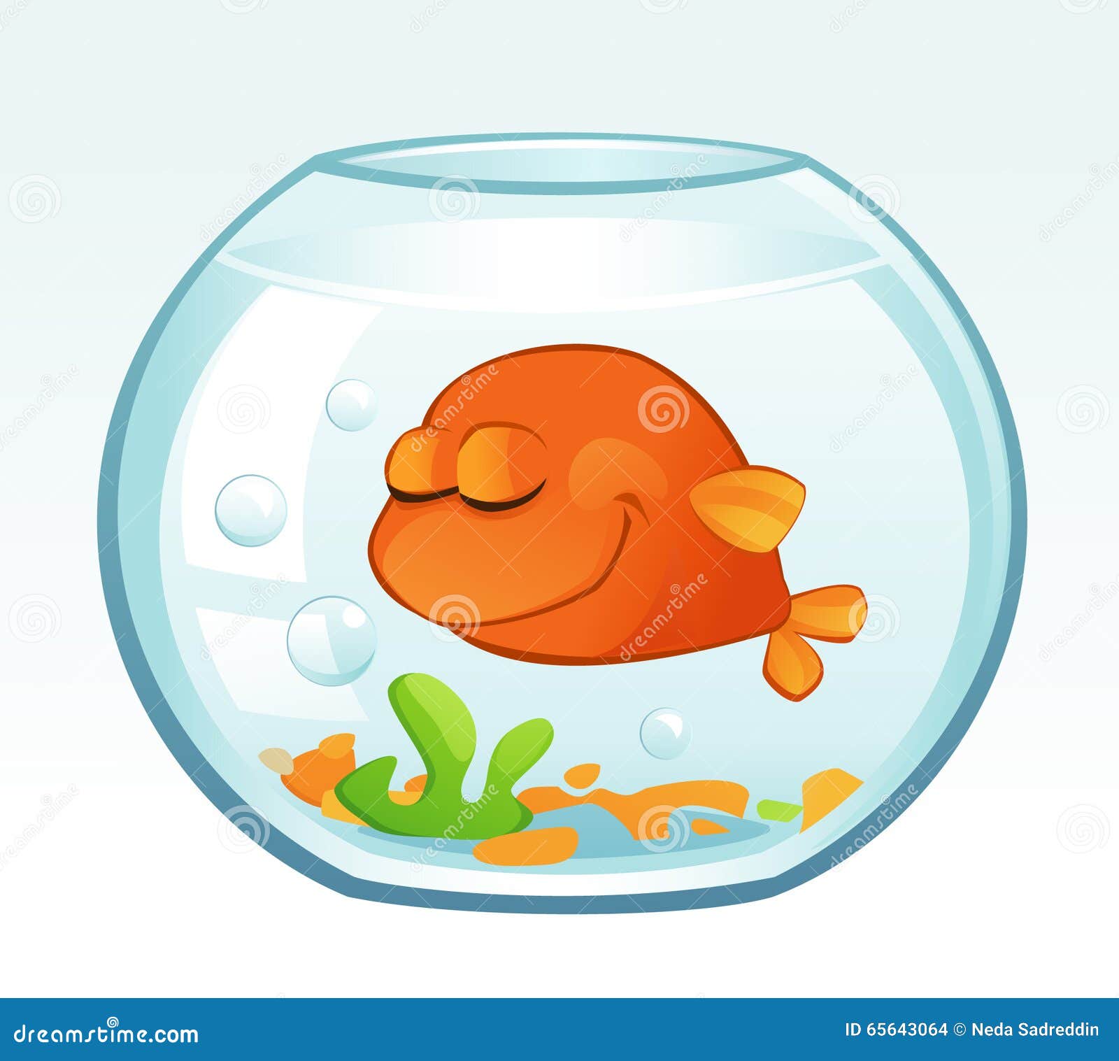 Маленькая рыбка (спать) иллюстрация вектора. иллюстрации насчитывающей рыбы  - 65643064