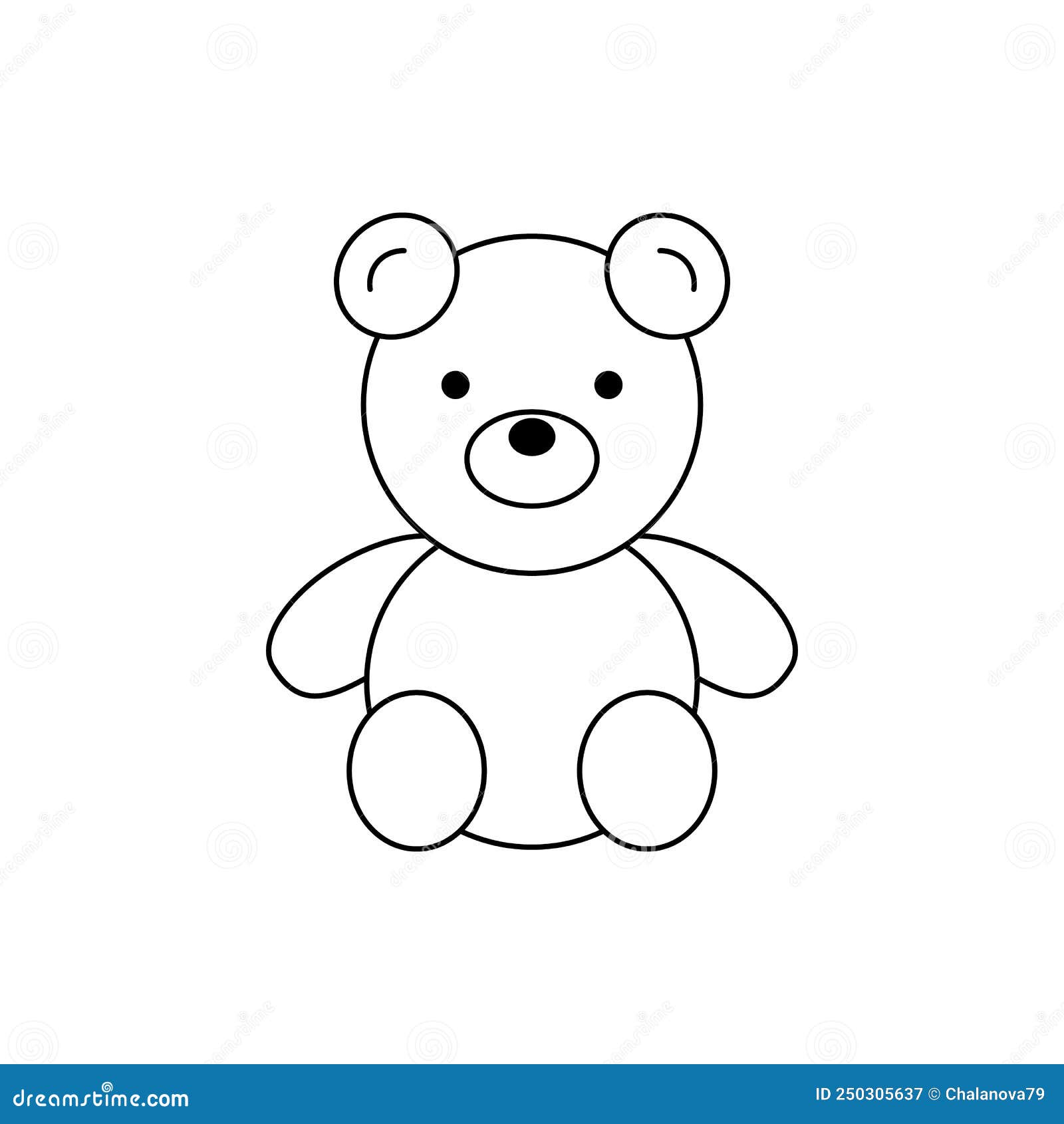 Нарисовать игрушку мишку
