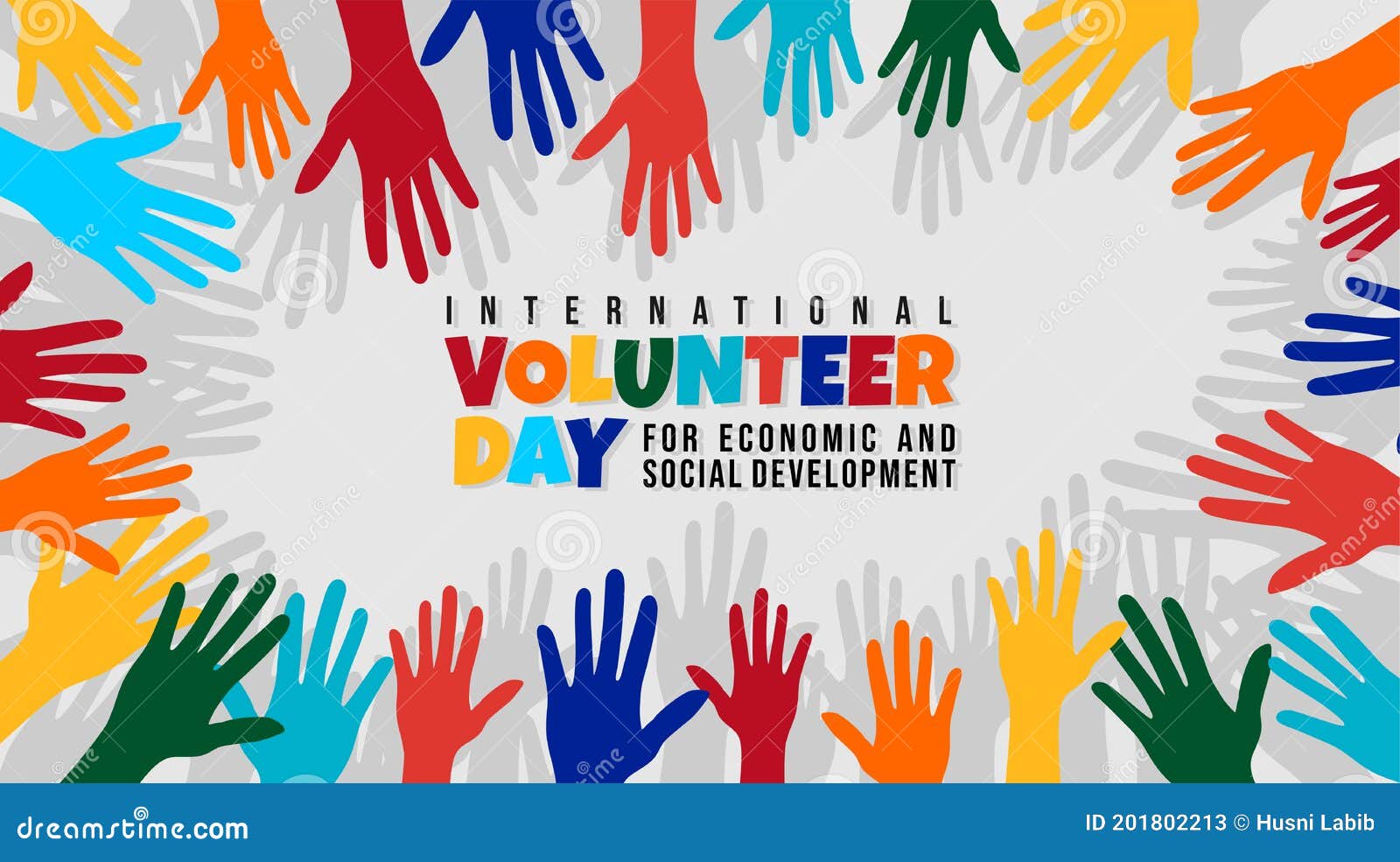 Международный день добровольцев для экономического и социального развития  Иллюстрация вектора - иллюстрации насчитывающей день, участие: 201802213