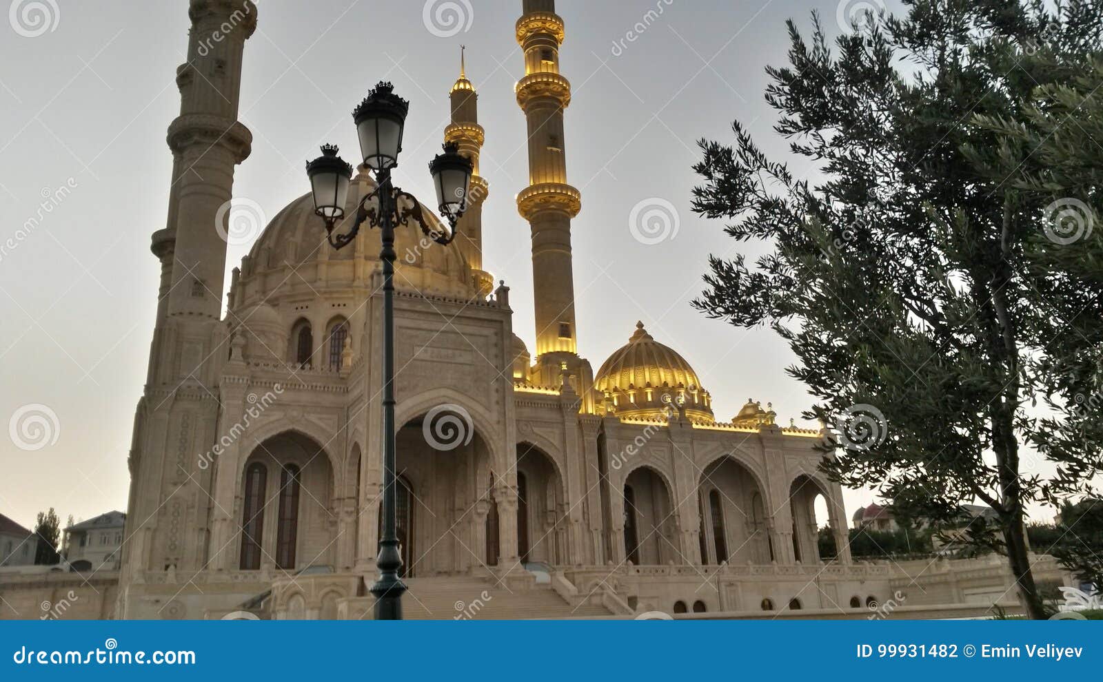 Мечеть Haydar Aliyev В Баку Азербайджане Стоковое Фото.