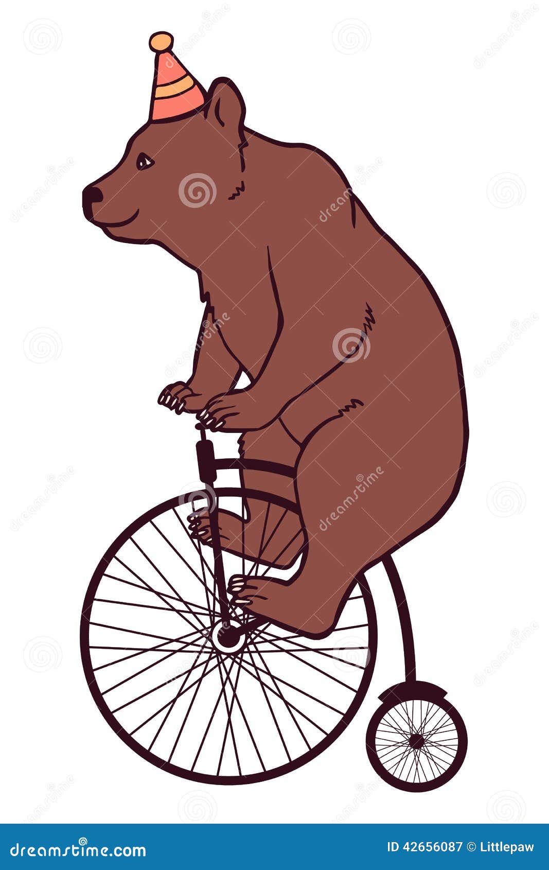 Медведь цирка на велосипеде Иллюстрация вектора - иллюстрации насчитывающей иллюстрация, цирк: 42656087