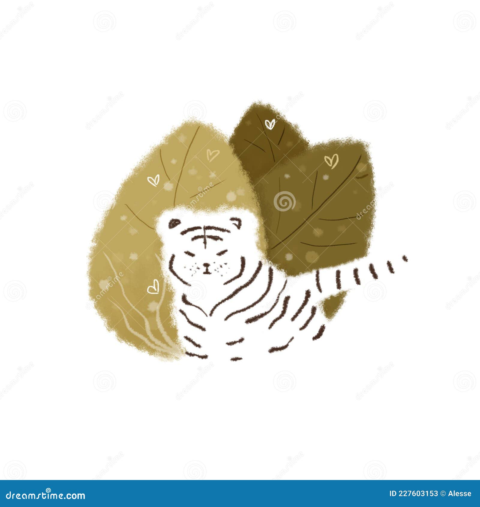 милая маленькая белая тигрица рисунок Иллюстрация штока - иллюстрации  насчитывающей картина, мило: 227603153