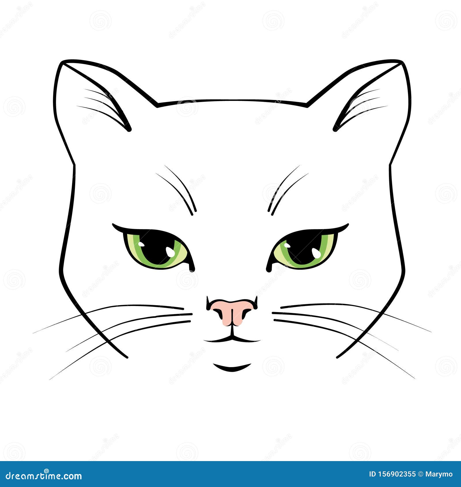 Мордочка кота шаблон