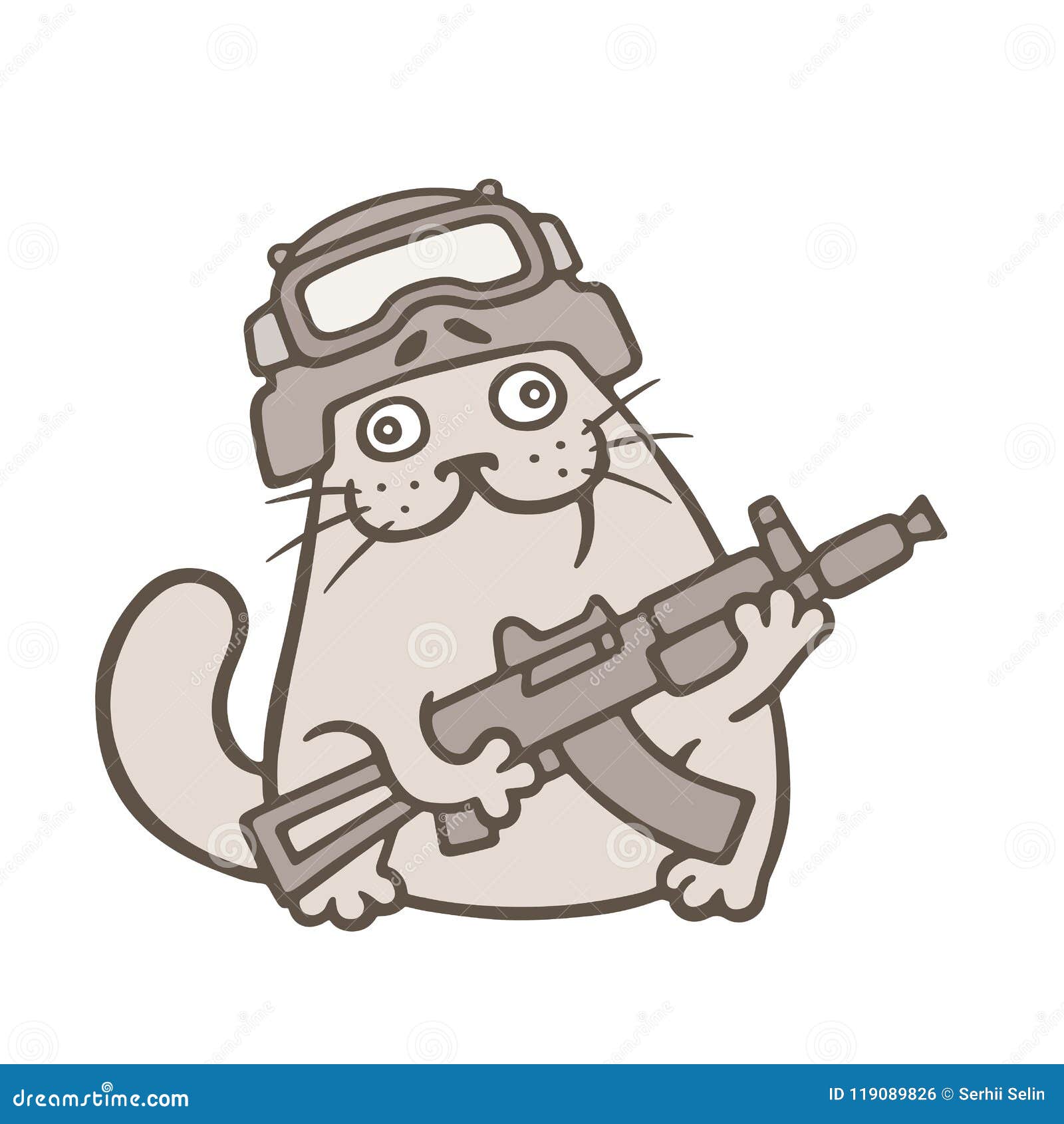 Кот солдат рисунок
