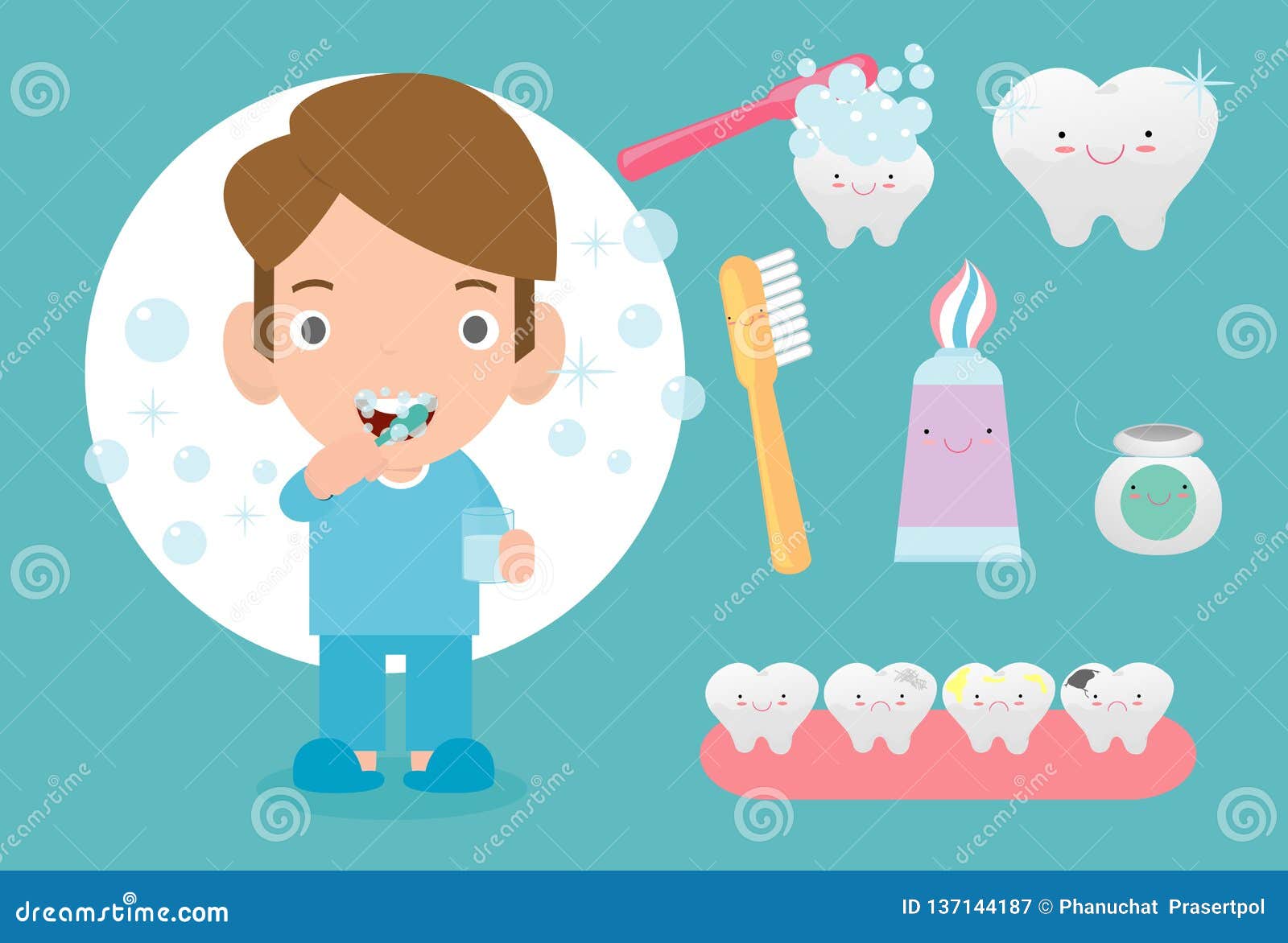 мультяшный мальчик чистить зубы. мультяшная мальчик чистит зубы. ребенок чистит зубы иллюстрация. чисти зубы рисунок. почисть зубы.