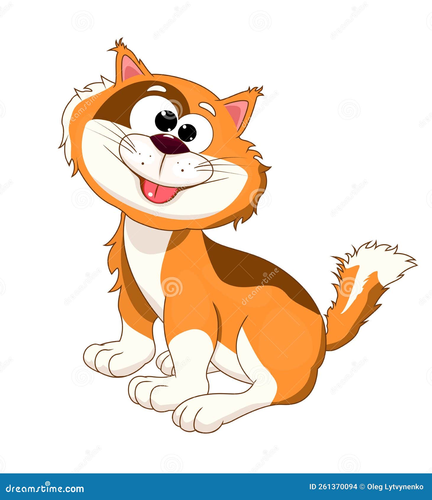 Красный мультяшный кот