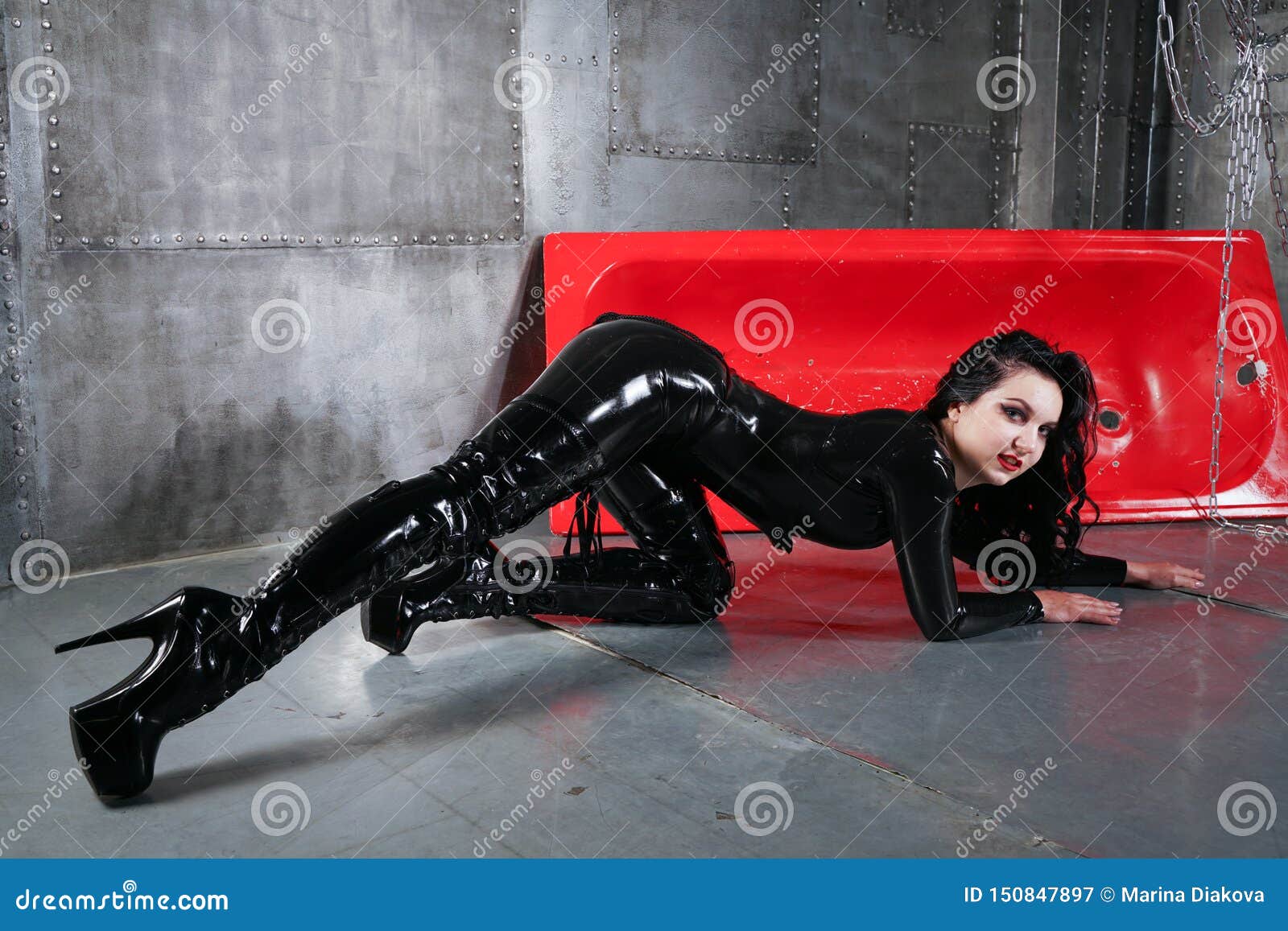 Catsuit And Boots