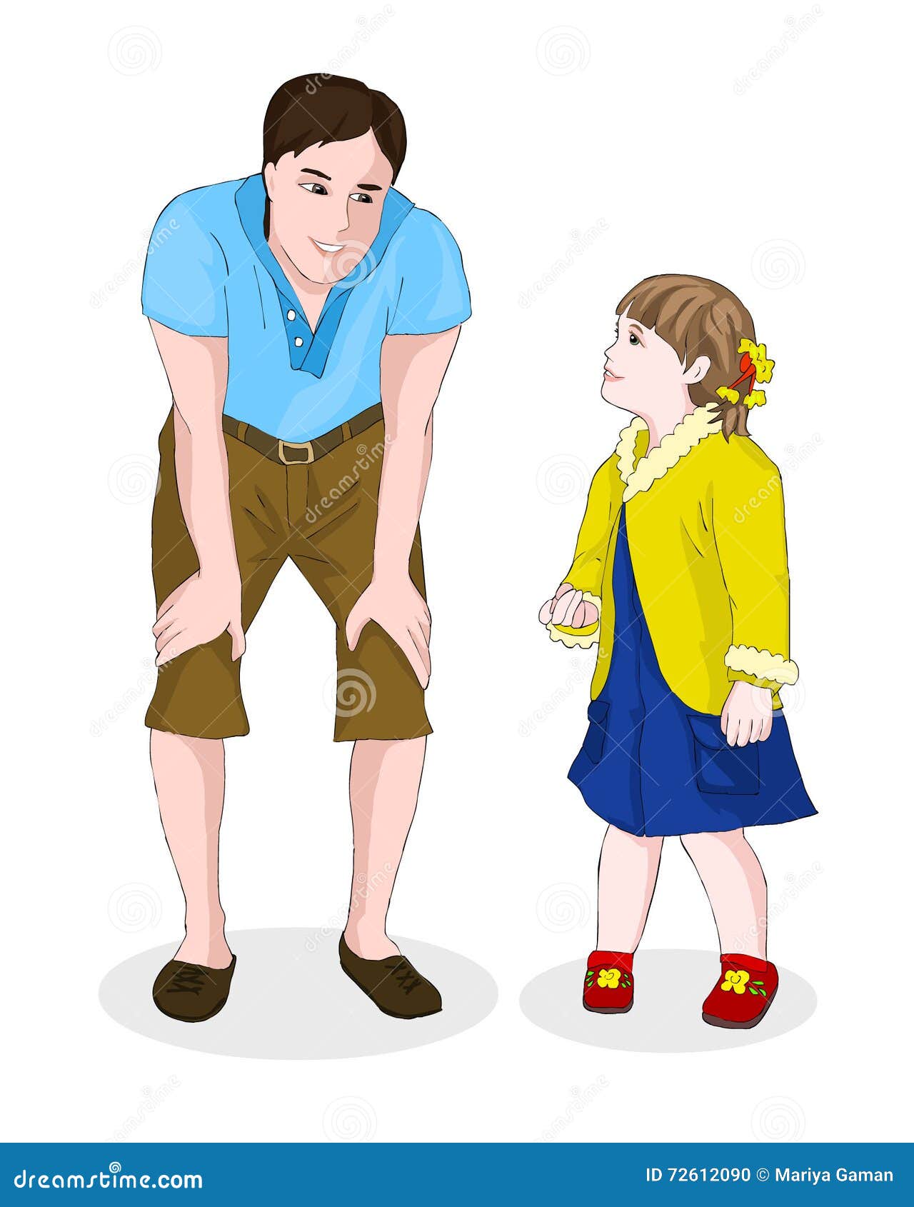 Dad young daughter. Папа стоковый рисунок. Father and daughter talking cartoon. Father and daughter are talking cartoon.