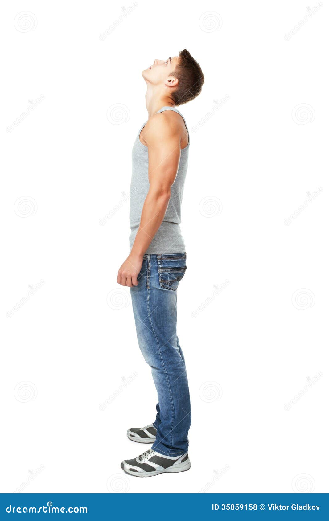 Человек с боку