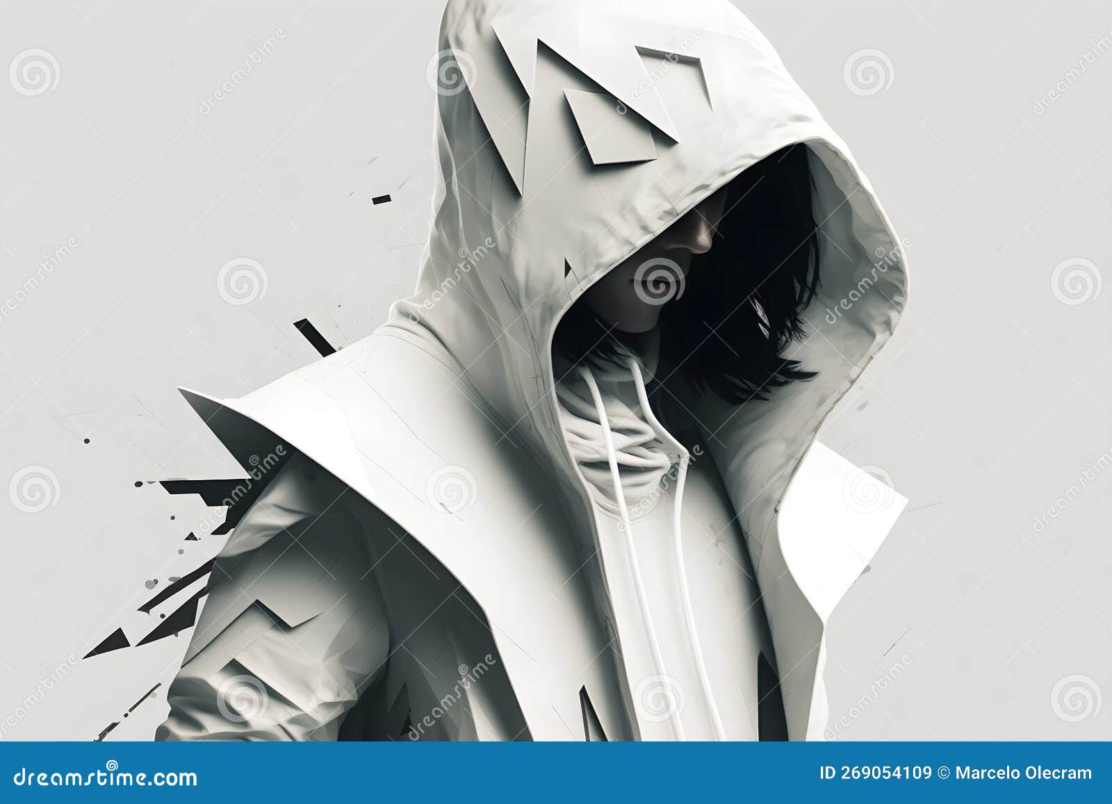 Мужчина в белом пиджаке скрывает лицо. футуристический городской дизайн.Иллюстрация штока - иллюстрации насчитывающей фронт, человек: 269054109