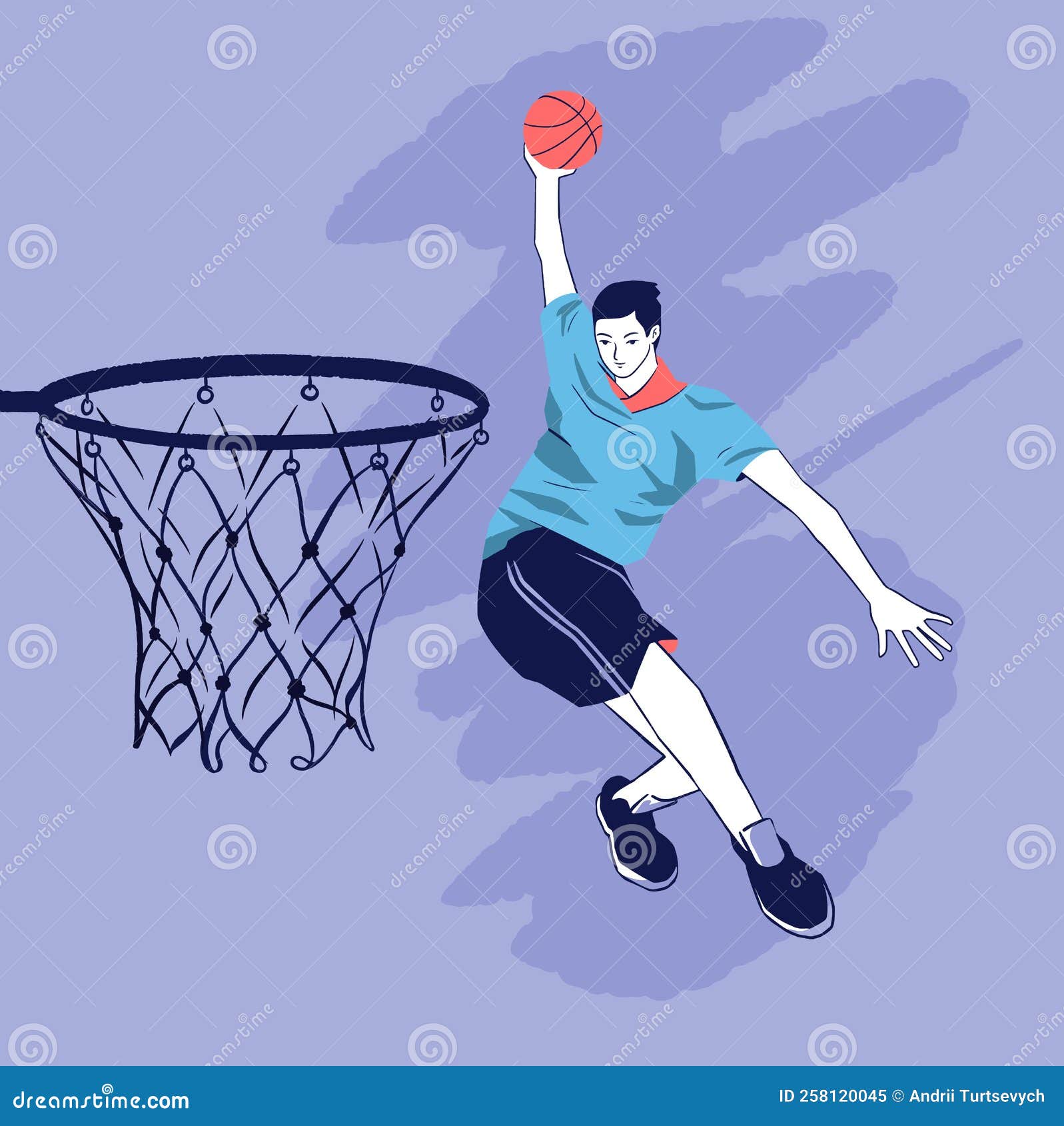 мужчина играет в баскетбол минималистский плоский векторный рисунок  баскетбольный баскетбол Иллюстрация вектора - иллюстрации насчитывающей  игра, изолировано: 258120045