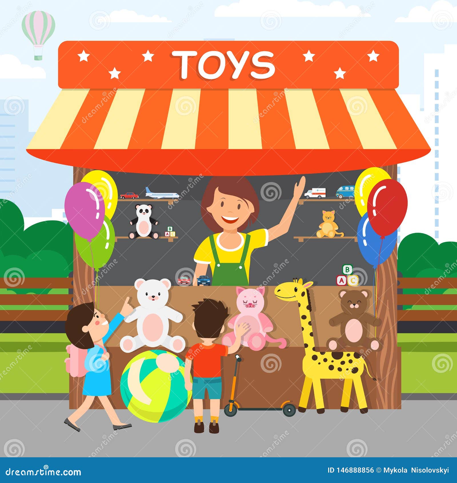 Мягкий магазин игрушек, иллюстрация вектора магазина плоская Иллюстрация вектора - иллюстрации насчитывающей чертеж, иллюстрация: 146888856