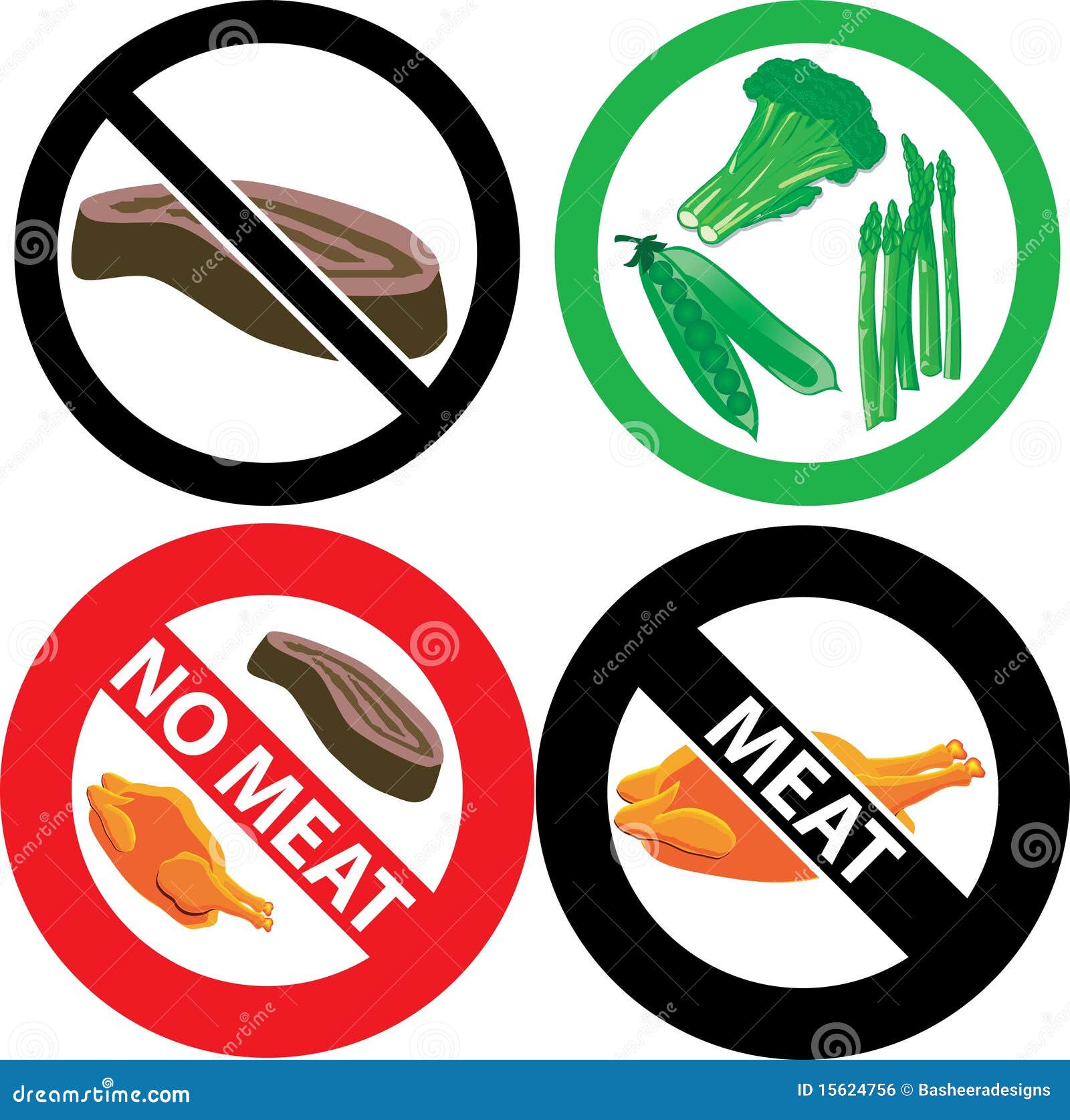 Мясо есть запретят. Знак нет мяса.