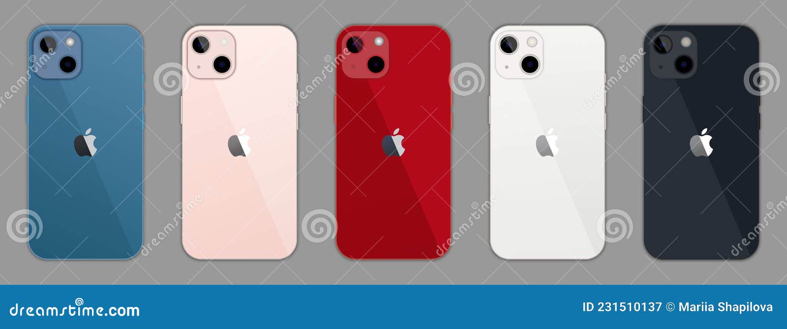 набор макетов Iphone 13 мини все цвета Редакционное Фотография -  иллюстрации насчитывающей изолировано, пусто: 231510137