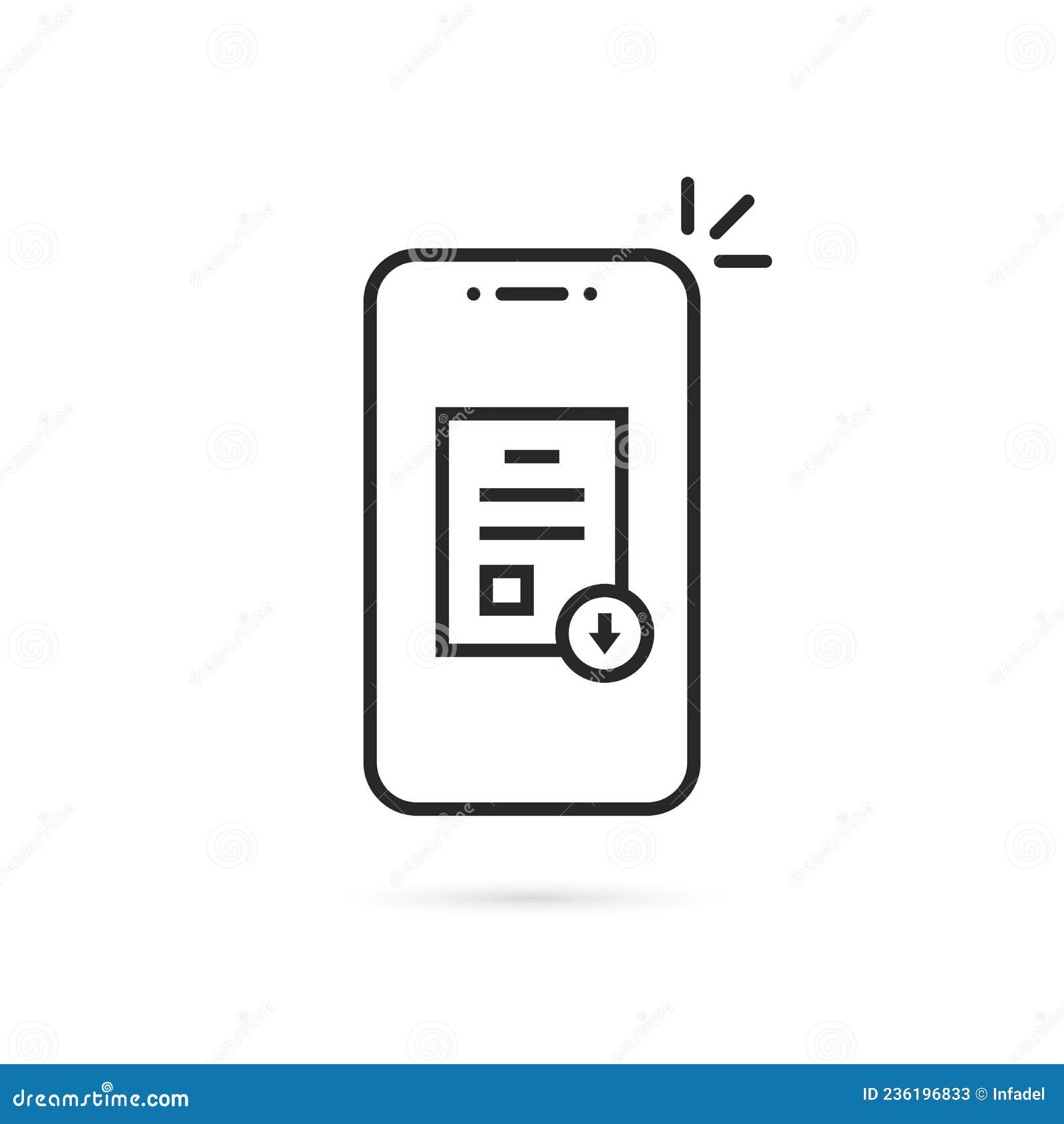 набросок мобильного телефона, например загрузка файла Pdf Иллюстрация  вектора - иллюстрации насчитывающей электронно, сохранить: 236196833