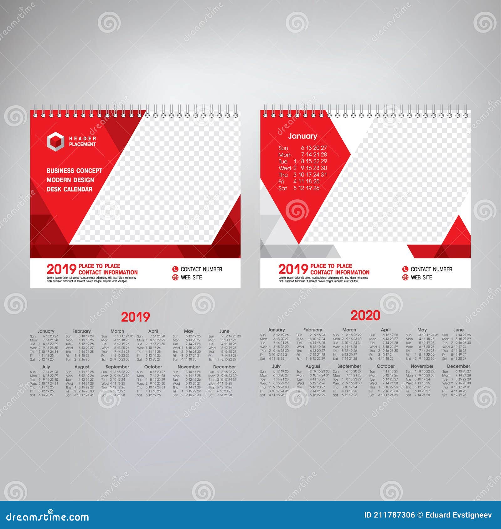 Настольный календарь на 12 месяца шаблона современного графического дизайна  A5 для фона фотографии и текст геометрической Иллюстрация вектора -  иллюстрации насчитывающей корпоративно, страницы: 211787306