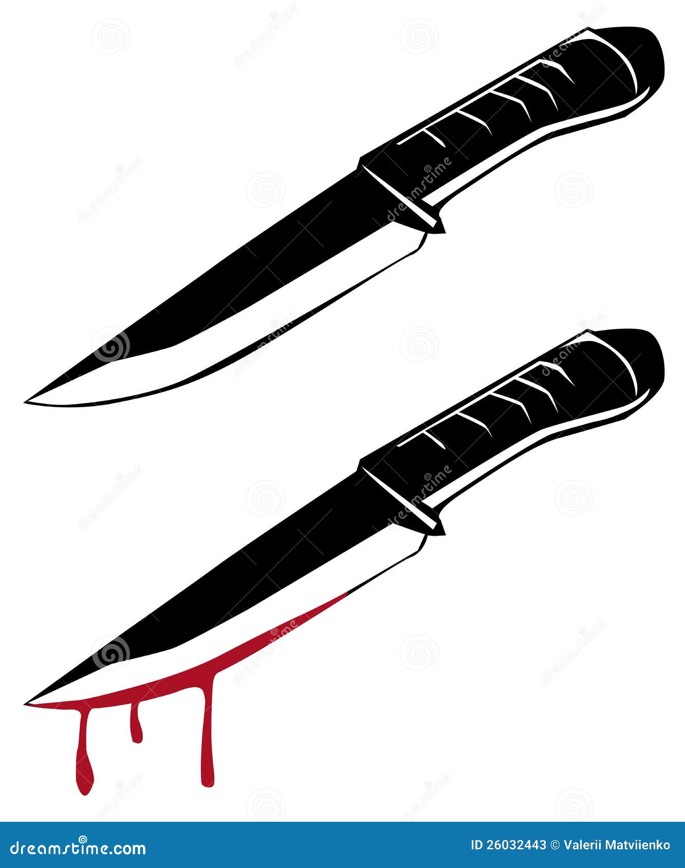 нож с кровью рисунок